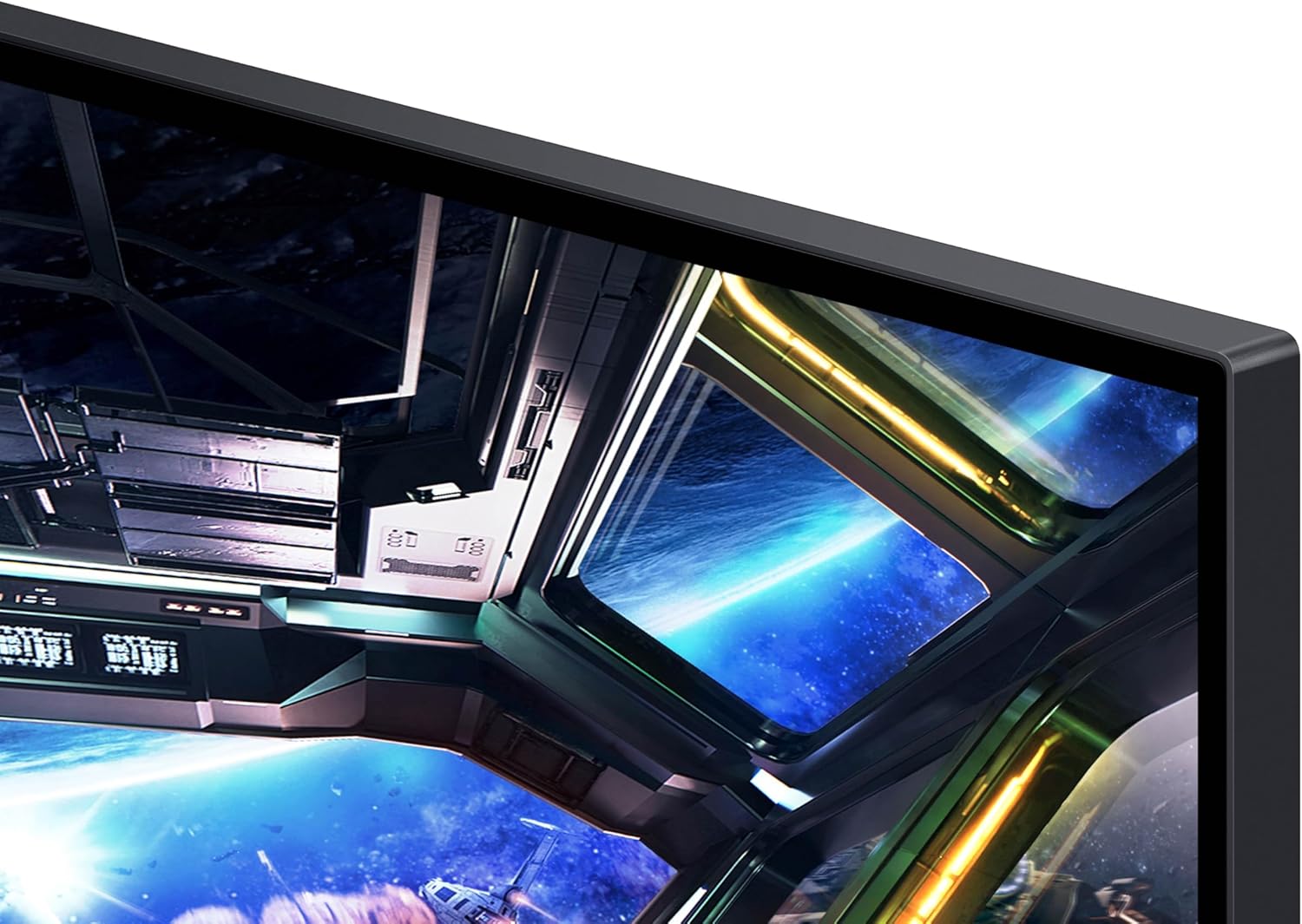 Samsung 32” Odyssey G7 (G70D) 4K UHD IPS 144Hz 1ms(GtG) Smart Gaming Monitor, G-Sync Compatible, AMD Freesync Premium, Vivid Colors, Adjustable Stand, Black Equalizer, LS32DG702ENXZA