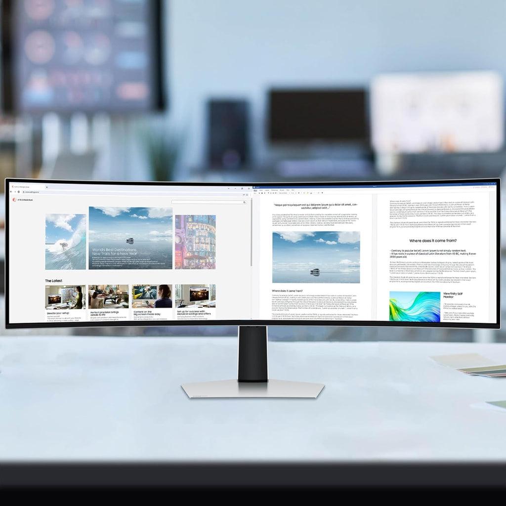 Samsung 49" Odyssey OLED (G93SC) Series Curved Gaming Monitor w QD-OLED, 240Hz, 0.03ms, DQHD, G-Sync Compatible, AMD FreeSync Premium Pro,Height Adjustable Stand,3 Yr Warranty,LS49CG932SNXZA