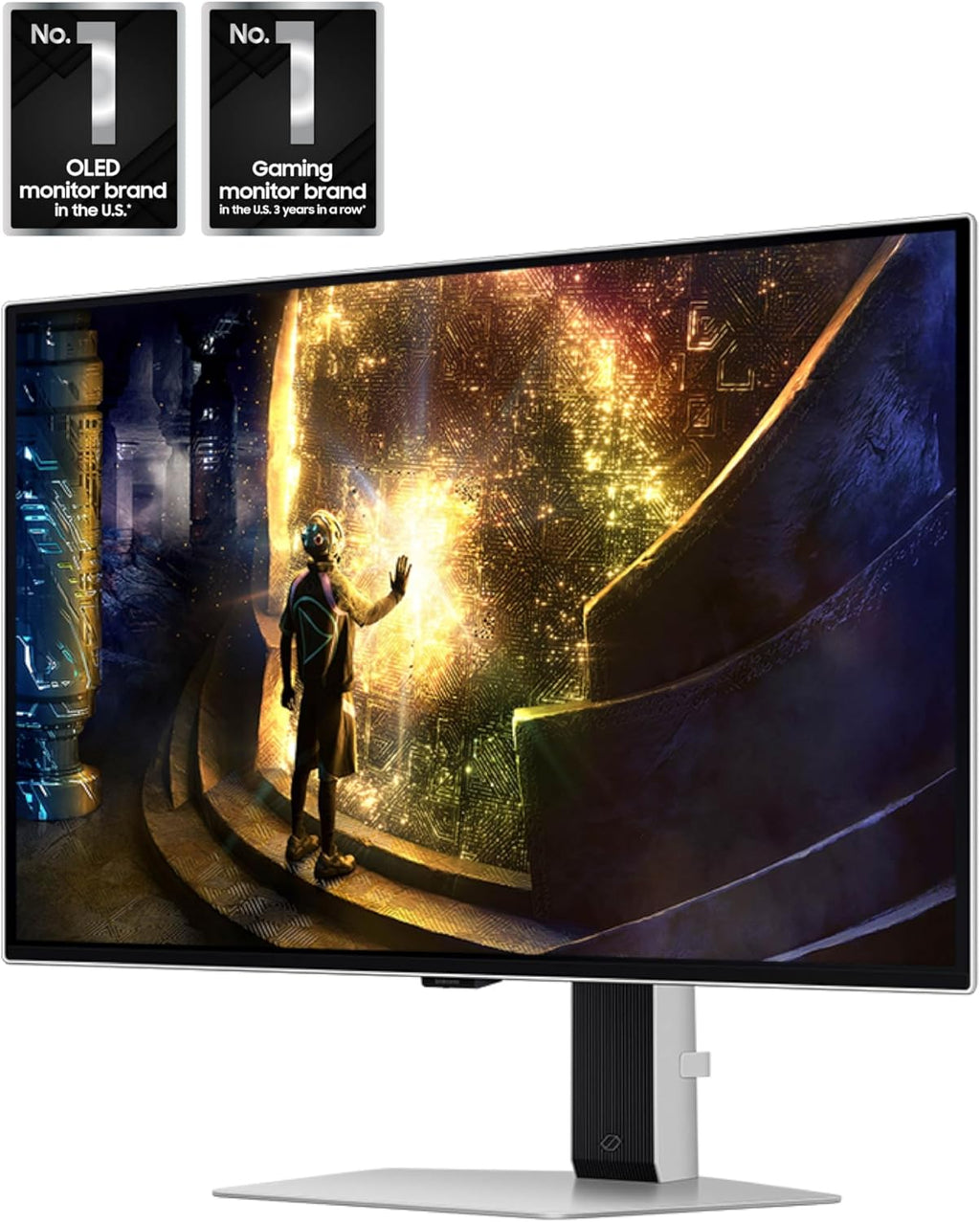 Samsung 27” Odyssey OLED G6 (G61SD) QHD & QD-OLED 240Hz 0.03ms FreeSync Premium Pro Gaming Monitor with Sleek Metal Design, 3 Year Warranty, US, LS27DG610SNXZA