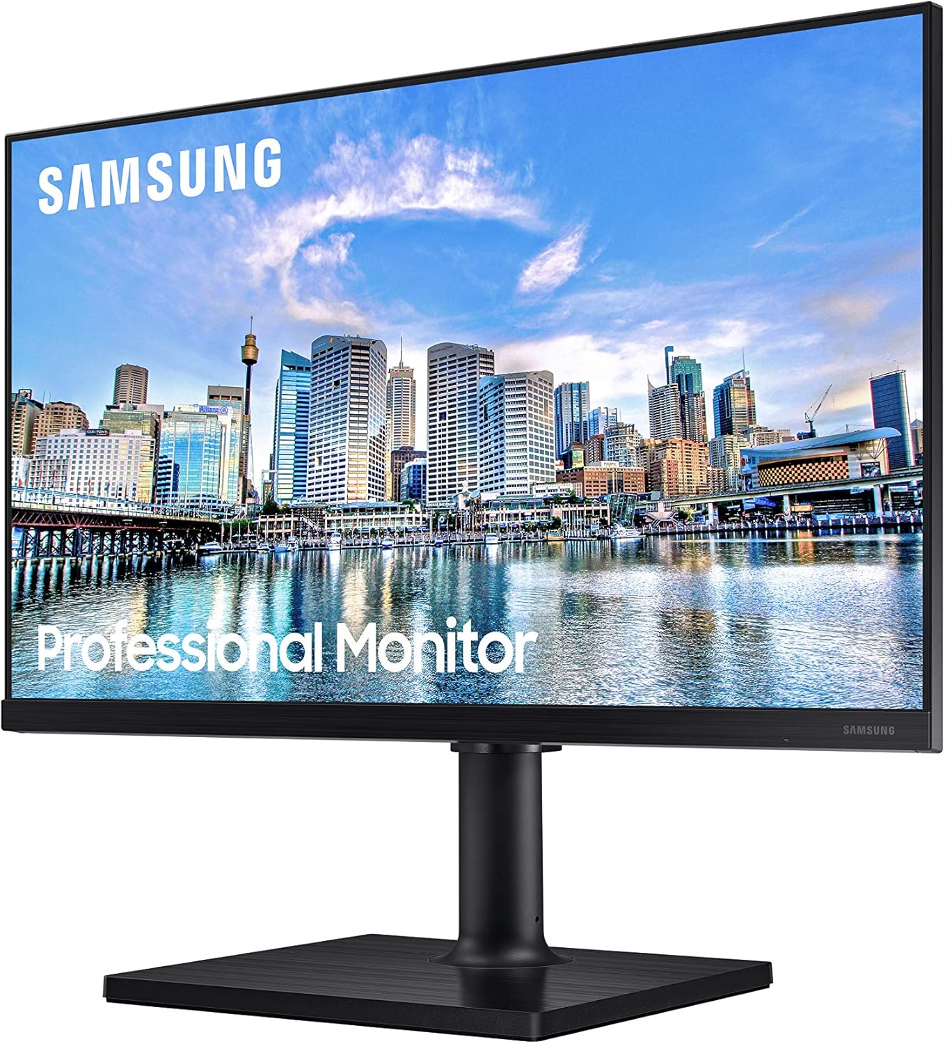 SAMSUNG FT45 Series 27-Inch FHD 1080p Computer Monitor, 75Hz, IPS Panel, HDMI, USB Hub, Height Adjustable Stand, 3 Yr WRNTY (LF27T450FQNXGO),Black