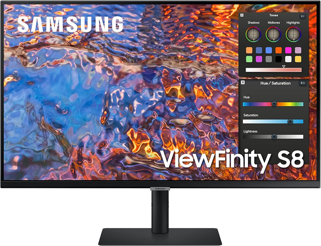 Samsung 27-Inch ViewFinity S80PB Series UHD Computer Monitor, DCI-P3 98%, VESA DisplayHDR 400, IPS Panel, Matte Display, USB-C, PIP/PBP, Intelligent Eye Care, LS27B804PXNXGO