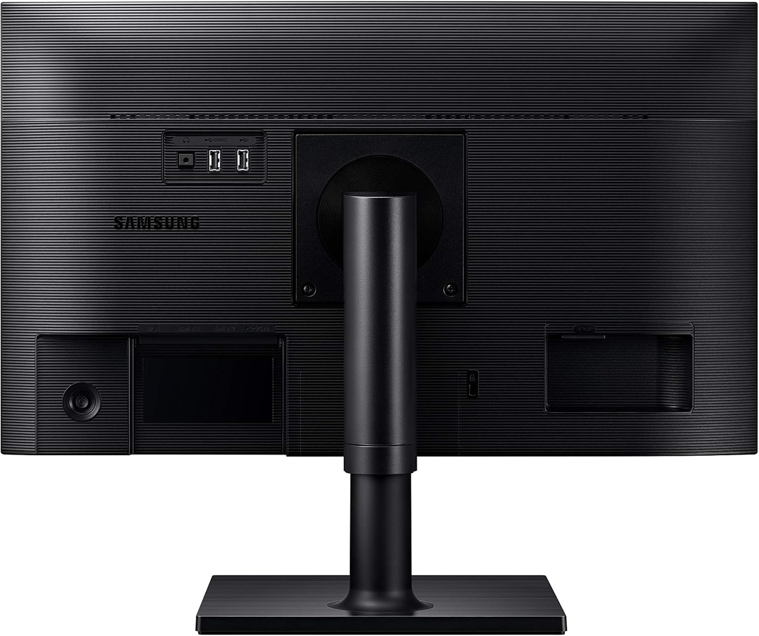 SAMSUNG FT45 Series 24-Inch FHD 1080p Computer Monitor, 75Hz, IPS Panel, HDMI, DisplayPort, USB Hub, Built-in Speakers, Height Adjustable Stand, 3 Yr WRNTY (LF24T450FZNXGO),Black