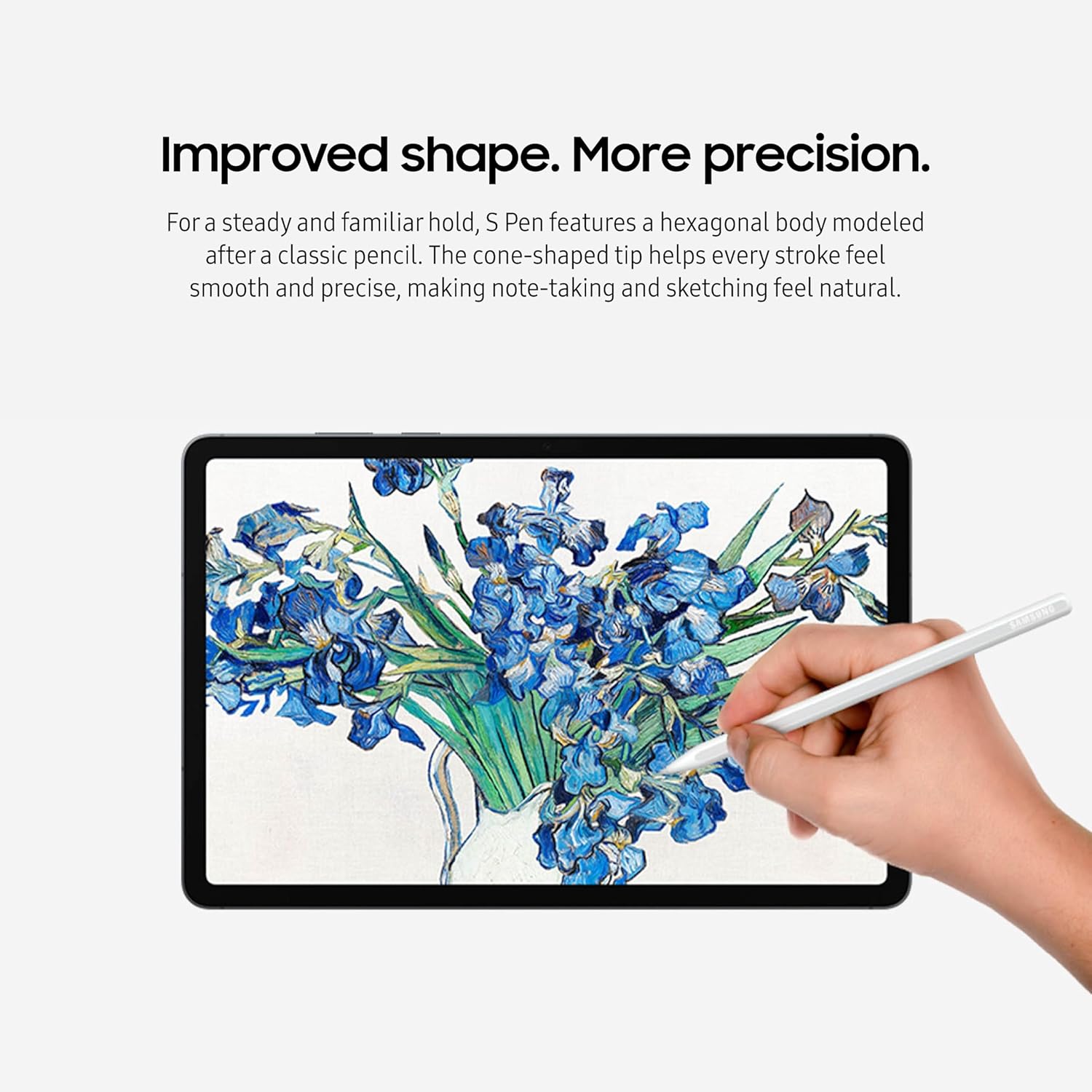 Samsung Galaxy S Pen for Tab S11/S11 Ultra, Ergonomic Design, Natural Touch, Stylish Stylus, Durable, US Version, White