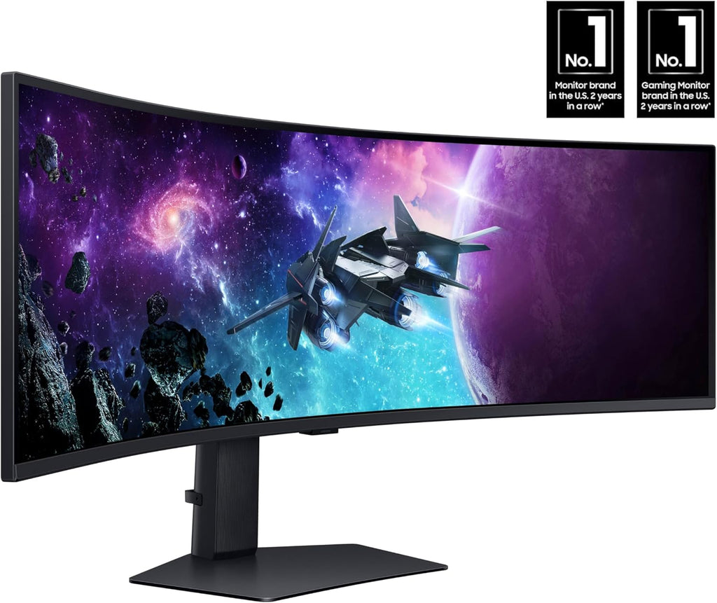 SAMSUNG 49" Odyssey G9 (G95C) Series DQHD 1000R Curved Gaming Monitor, 240Hz, 1ms(GtG), DisplayHDR 1000, AMD FreeSync Premium Pro, Eye Saver Mode, Auto Source Switch+, LS49CG950ENXZA, 2024