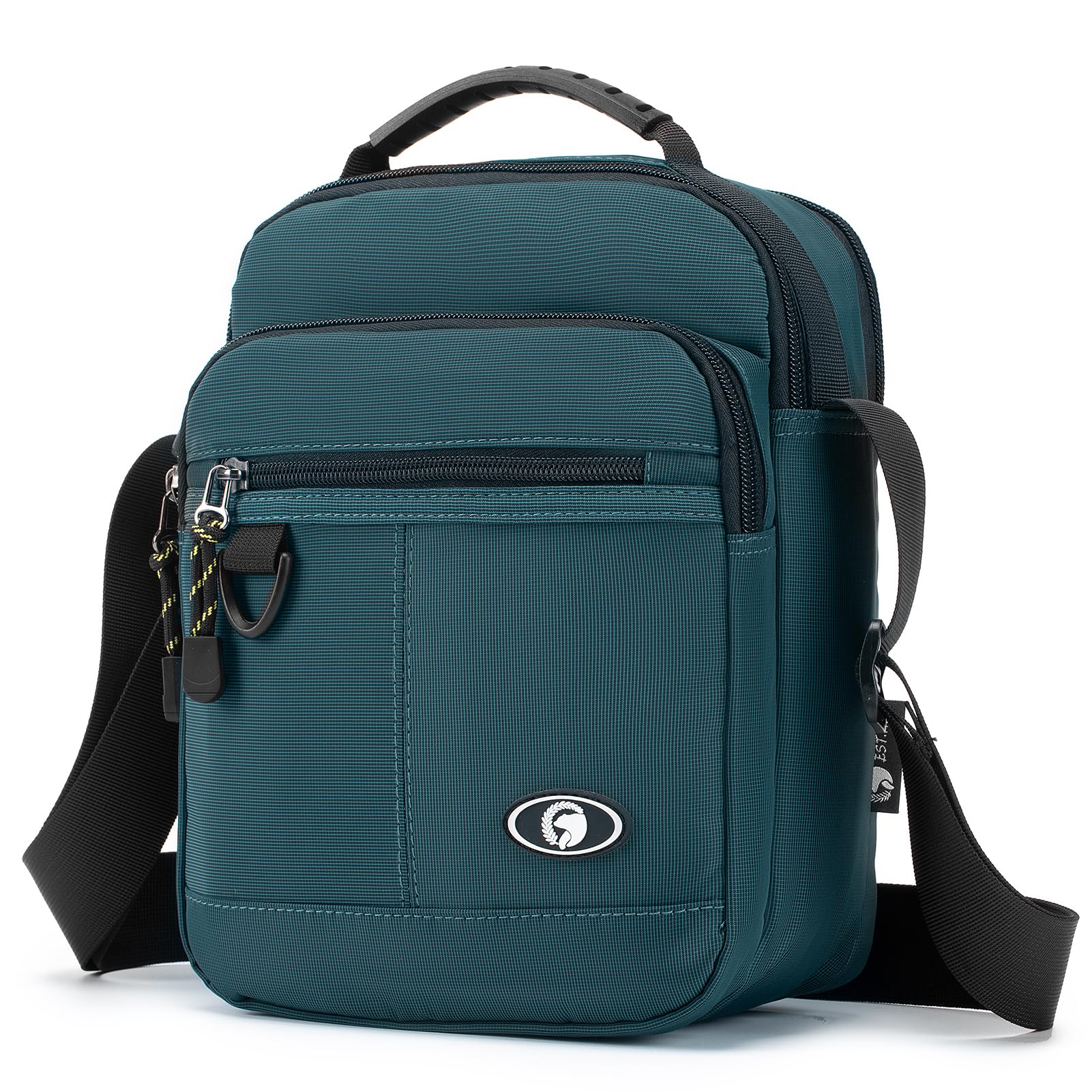 SPAHER Bolsa de tiracolo homem mala de mensageiro homem casual malas de mão nylon impermeável negócio mala cavalheiro malas homem bolsa para iPad Bolsas de couro para homens, Preto, Utilitário