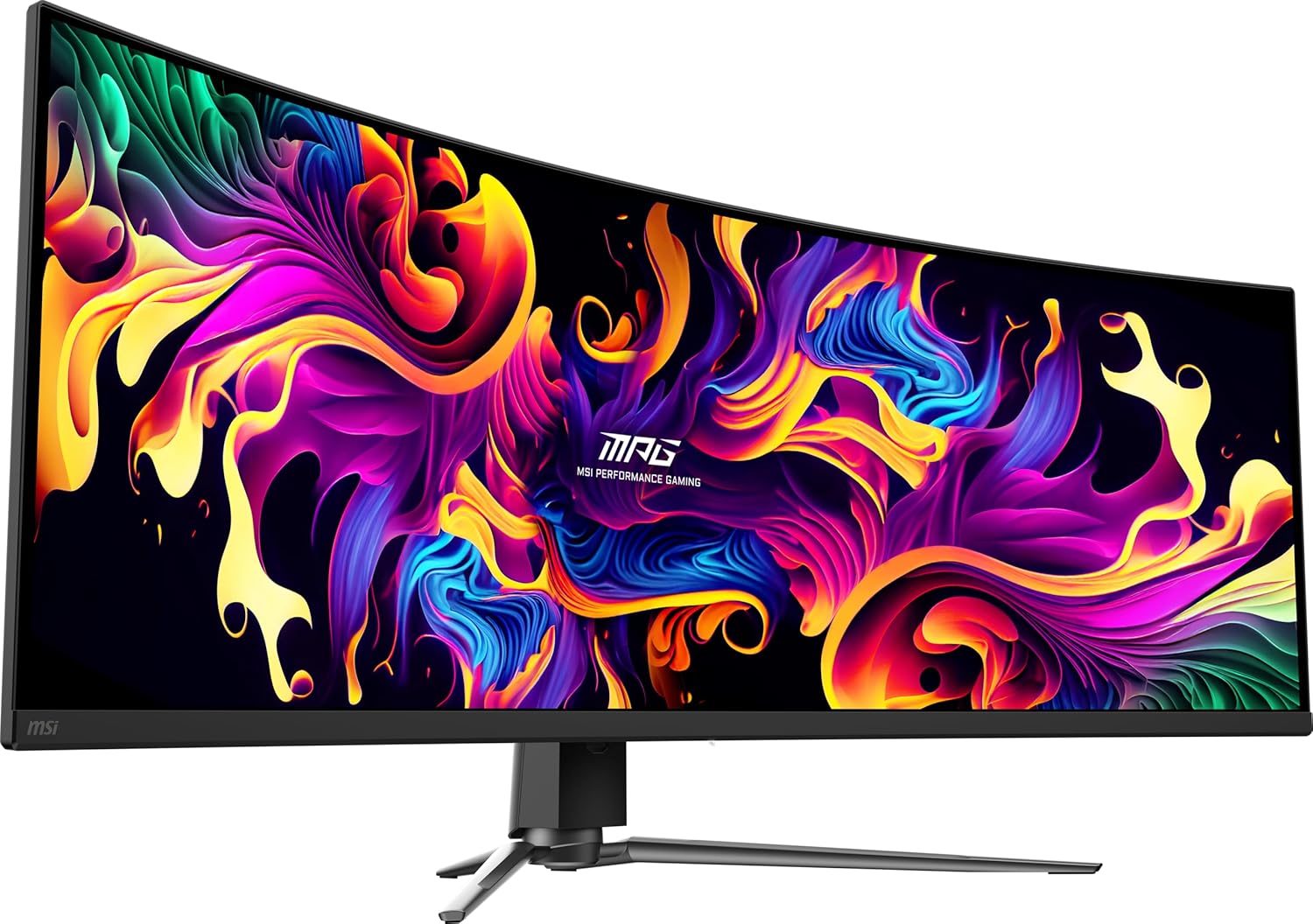 MSI MPG 491CQPX QD-OLED Monitor curvo de jogos de 49" DQHD, 1800R, 5120 x 1440 Quantum Dot OLED painel, 240 Hz/0,03 ms, 99% DCI-P43, ecrã HDR True Black 00, KV. M/Preto