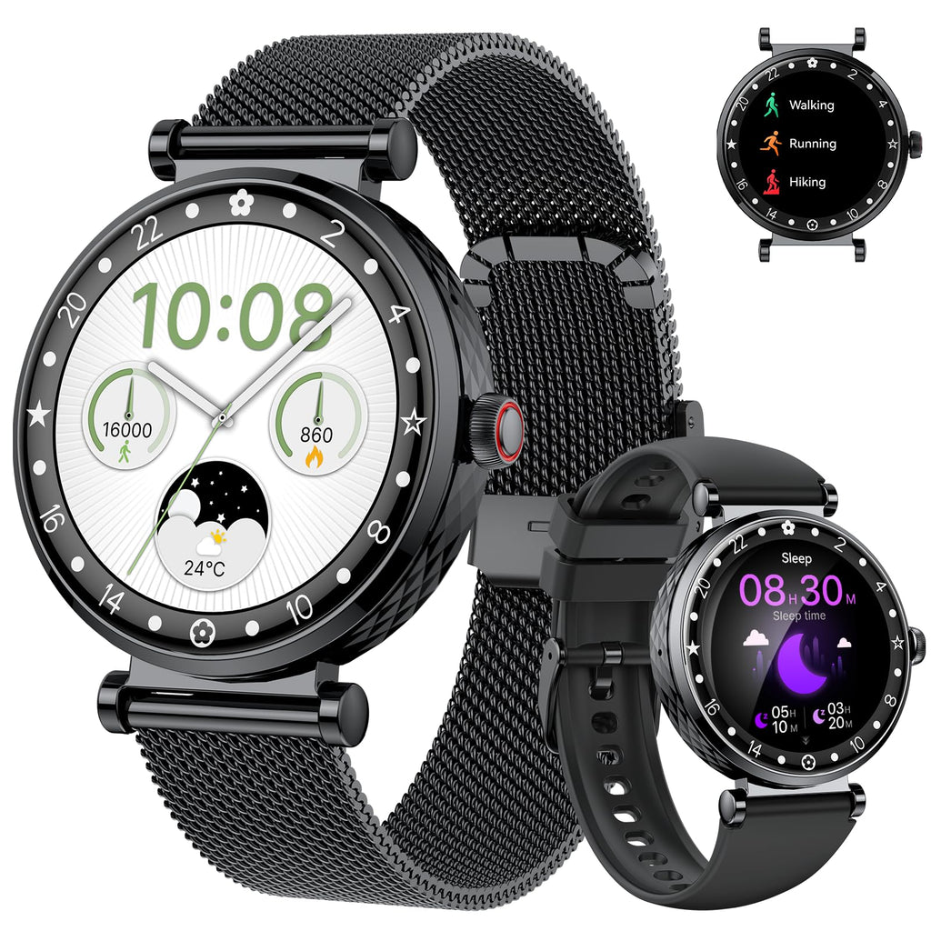 Smart Watch Women, 2025 New Smartwatch Woman with Calls, Smart Watch Menstrual Cycle/Sleep Monitor/SpO2/Pedometer/110+ Sports Modes, IP68 Waterproof Sports Watch for Android iOS