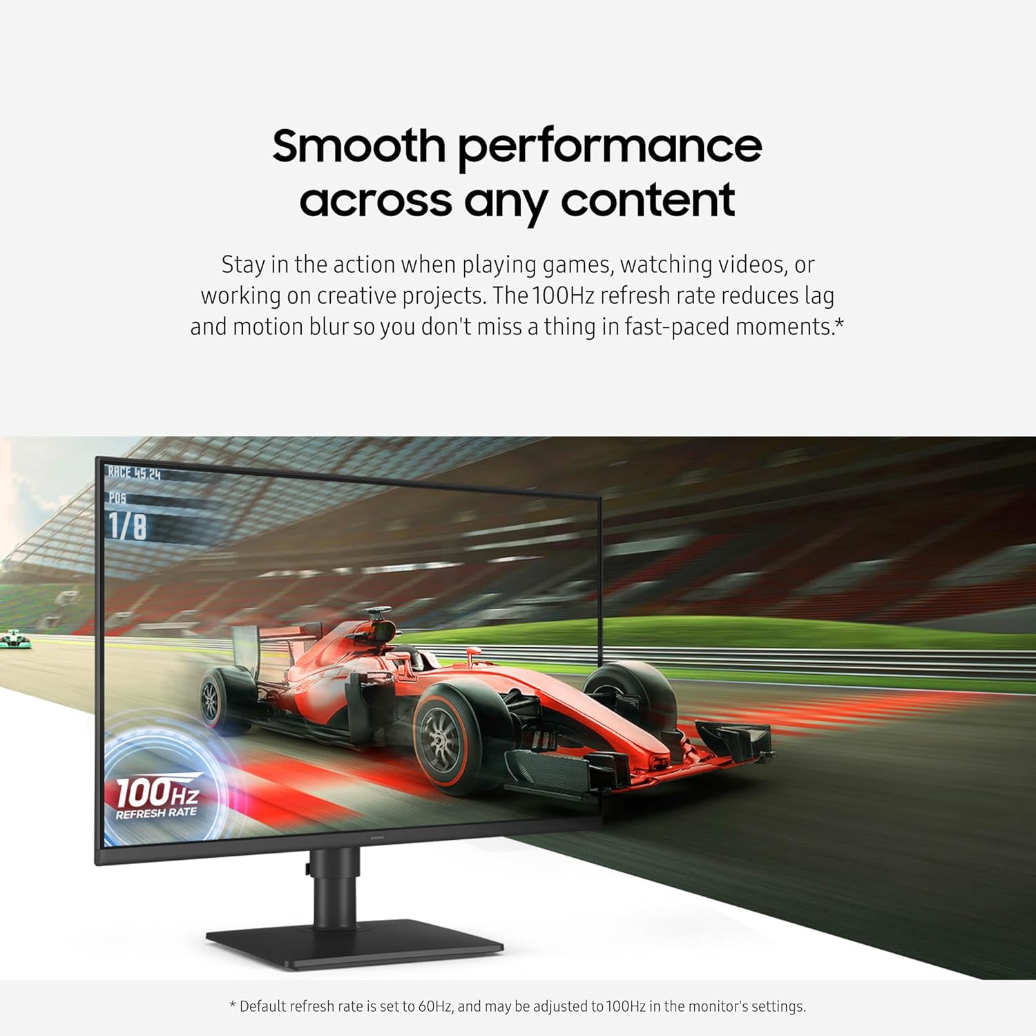 Samsung 24” (S40GD) Borderless Business Monitor with IPS Panel, 100Hz Refresh Rate, Eye Saver Mode, Ergonomic Design, Game Picture Mode, LS24D402GANXGO, 3 Yr Warranty