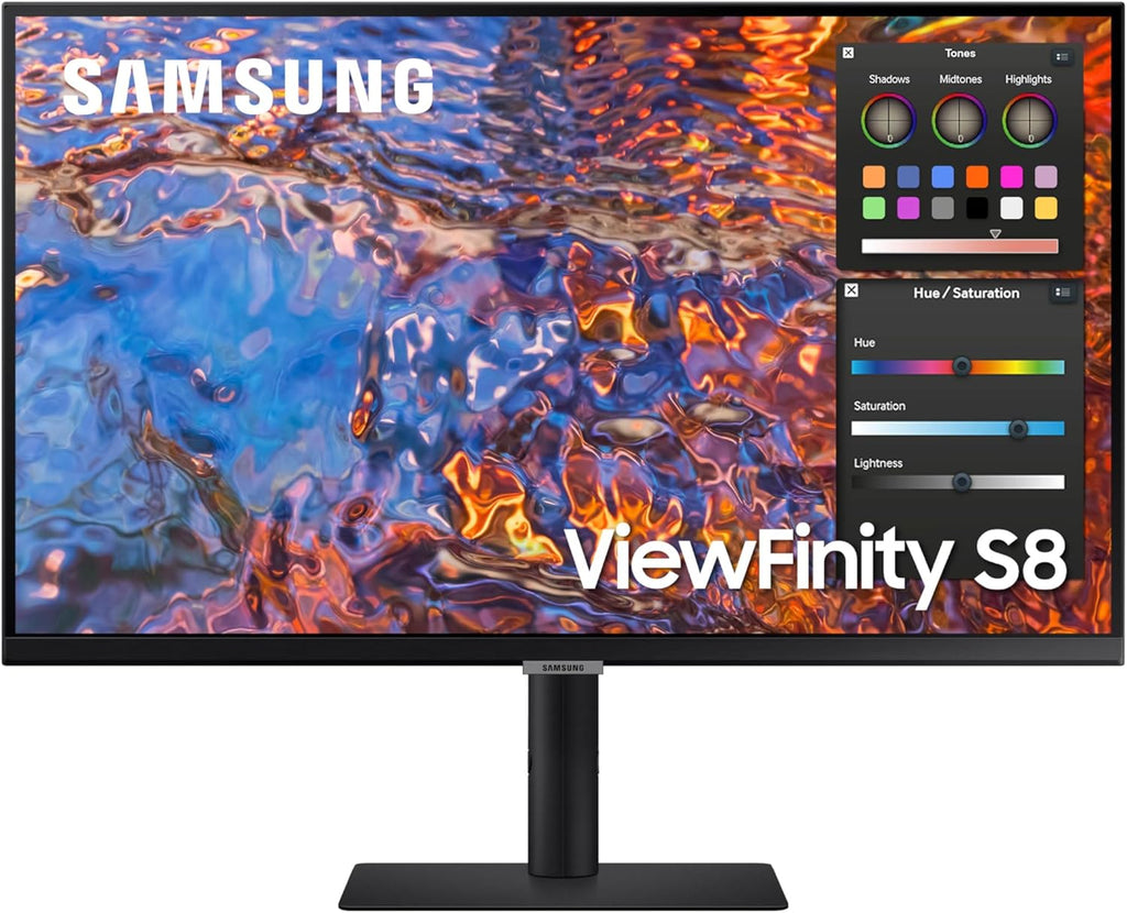 Samsung 27-Inch ViewFinity S80PB Series UHD Computer Monitor, DCI-P3 98%, VESA DisplayHDR 400, IPS Panel, Matte Display, USB-C, PIP/PBP, Intelligent Eye Care, LS27B804PXNXGO