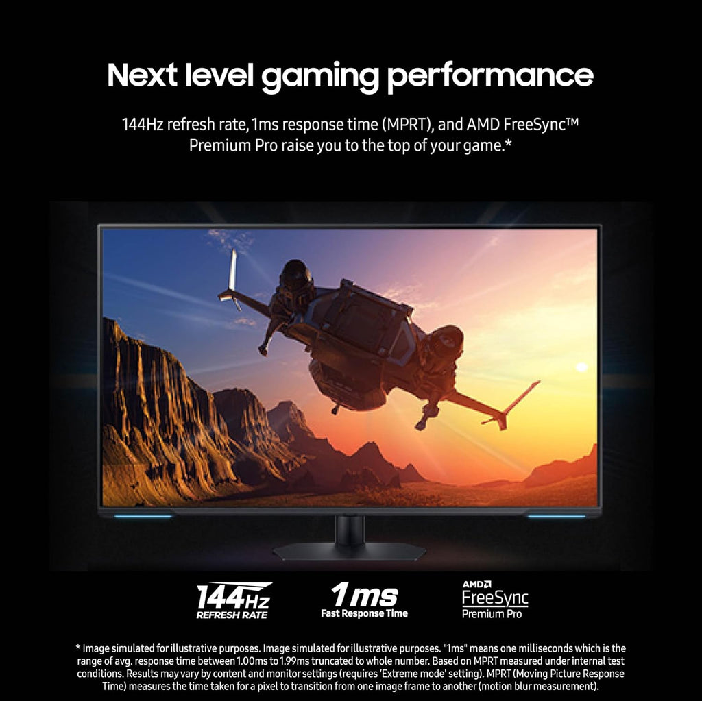 SAMSUNG 43" Odyssey Neo G7 Series 4K UHD Smart Gaming Monitor, 144Hz, 1ms, VESA Display HDR600, Quantum Matrix Technology, AMD FreeSync Premium Pro, LS43CG702NNXZA, Black