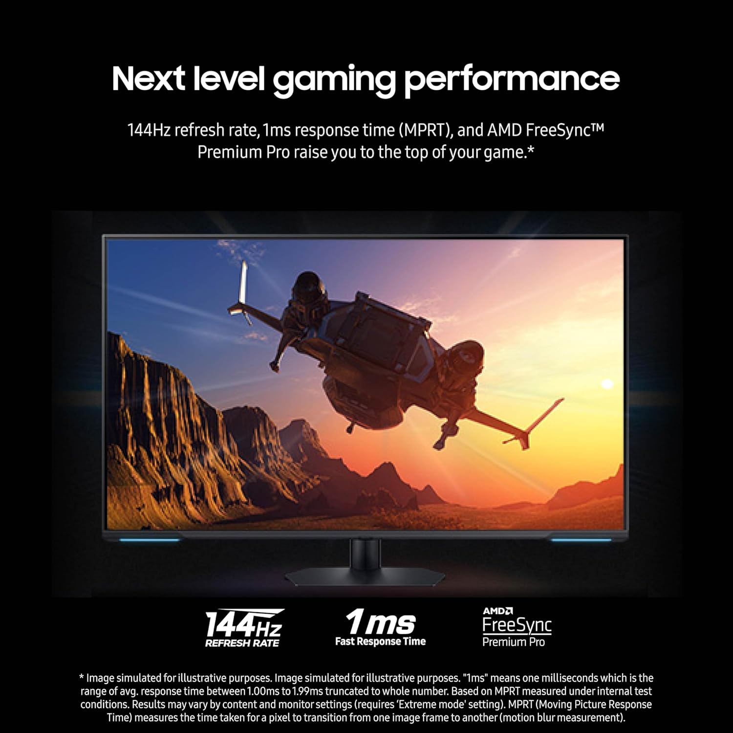 SAMSUNG 43" Odyssey Neo G7 Series 4K UHD Smart Gaming Monitor, 144Hz, 1ms, VESA Display HDR600, Quantum Matrix Technology, AMD FreeSync Premium Pro, LS43CG702NNXZA, Black