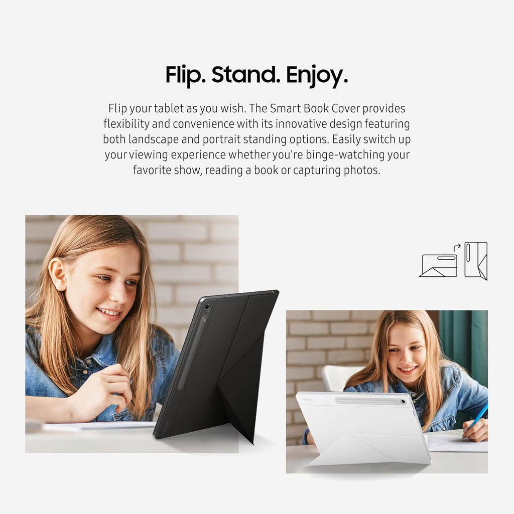 Samsung Galaxy Tab S10 FE+ Smart Book Cover for Galaxy Tab S10 FE+, Detachable Platform, PC-Like Experience, Wireless Keyboard Sharing, Orange