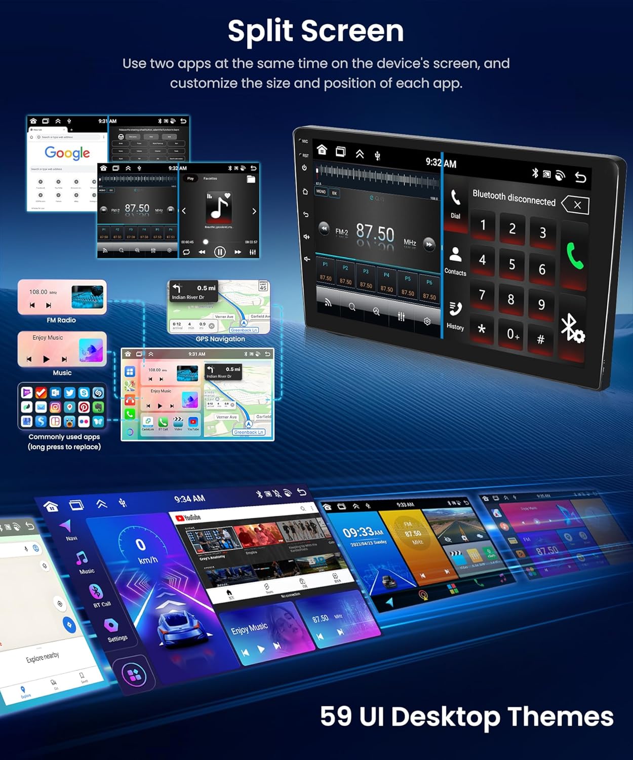 6G+128G 8 Core Wireless Carplay Android Car Radio for VW Magotan/CC Passat B7/B6 2010-2015 10 Inch Car Radio with Android Auto GPS Navi WiFi Mirror Link Bluetooth FM/RDS/DSP Rear Camera