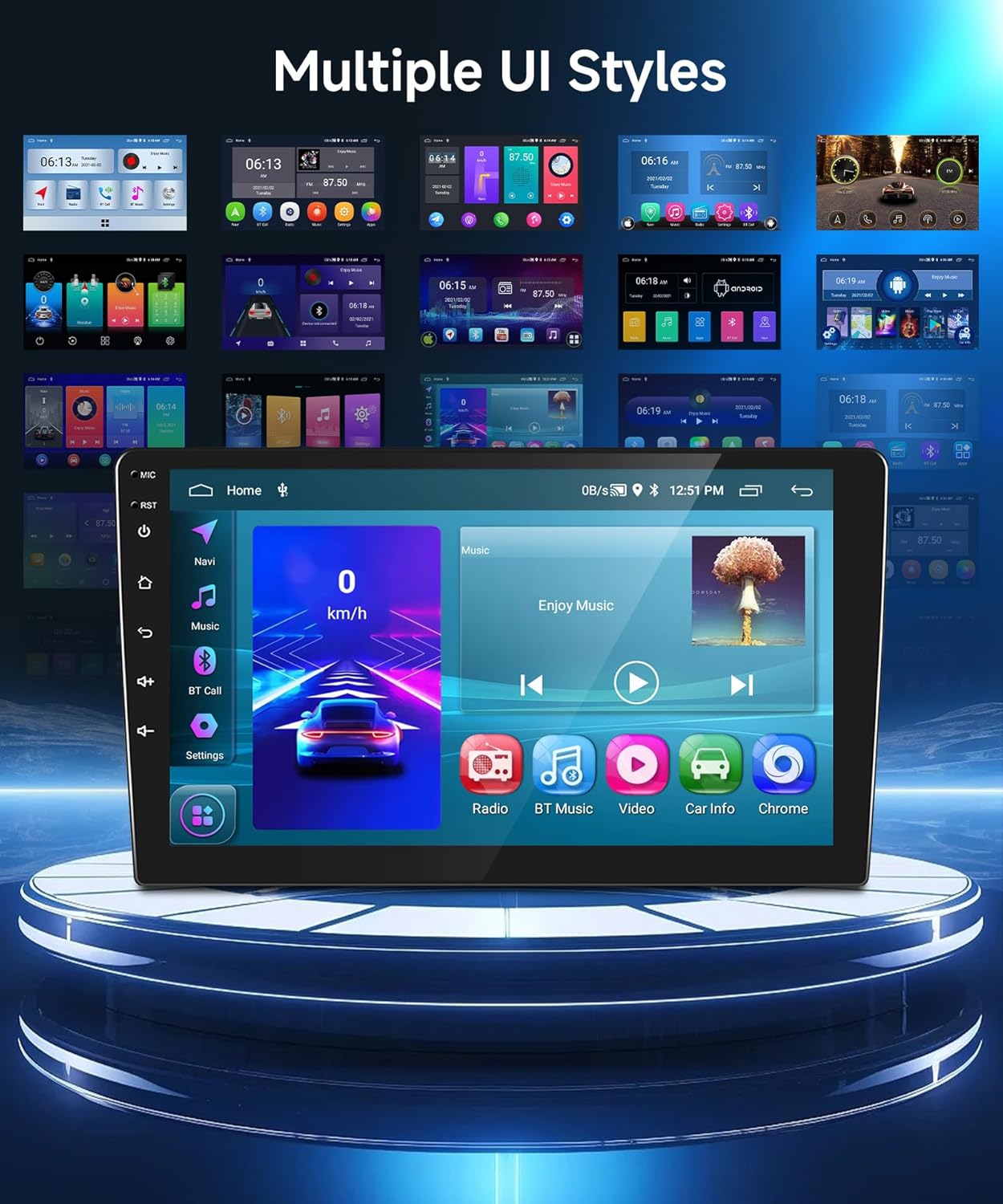 6G+128G 8 Core Wireless Carplay Android Car Radio for Toyota RAV4 2001-2006 9 Inch Screen Car Radio with Android Auto Navi GPS WiFi Mirror Link Bluetooth FM/RDS/DSP/SWC Rear Camera