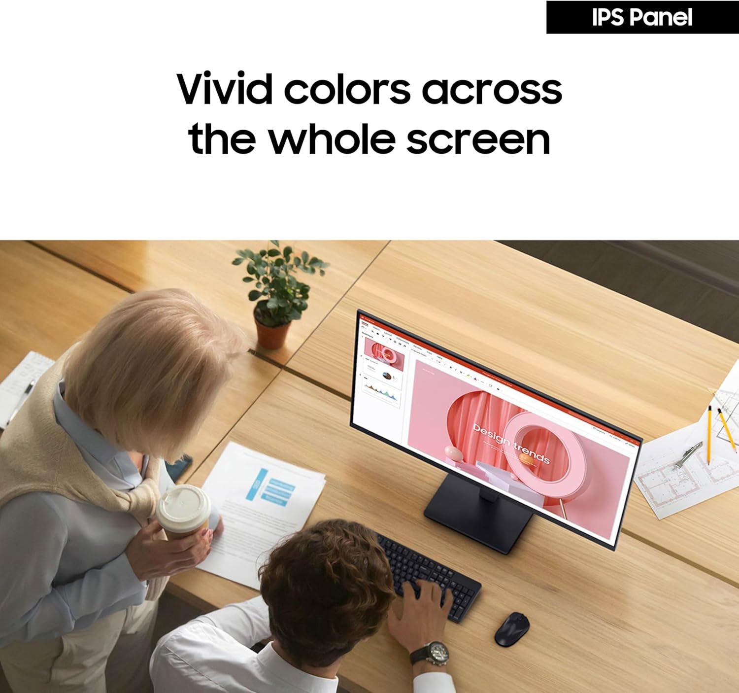 Samsung 27" (S30GD) Essential Monitor with IPS Panel and Tilt Only Stand, 100Hz Refresh Rate, Ergonomic Design, Advanced Eye Care, Game Mode, LS27D304GANXZA