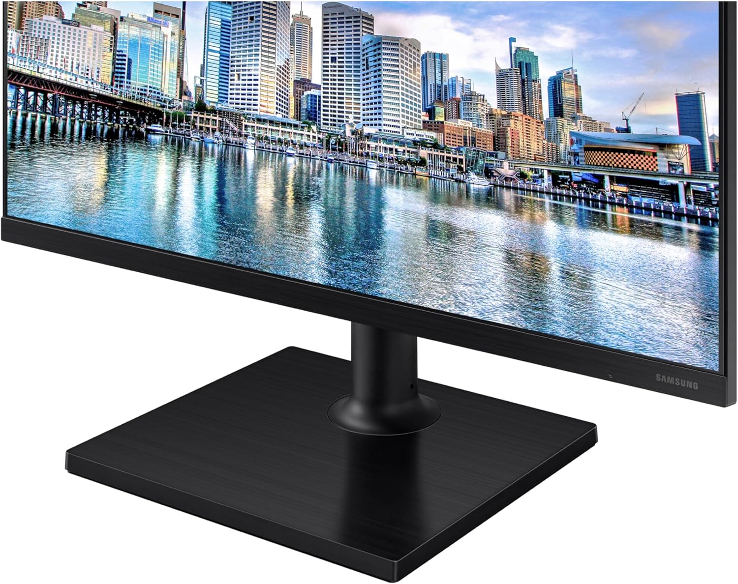 SAMSUNG FT45 Series 24-Inch FHD 1080p Computer Monitor, 75Hz, IPS Panel, HDMI, DisplayPort, USB Hub, Height Adjustable Stand, 3 Yr WRNTY (LF24T454FQNXGO),Black