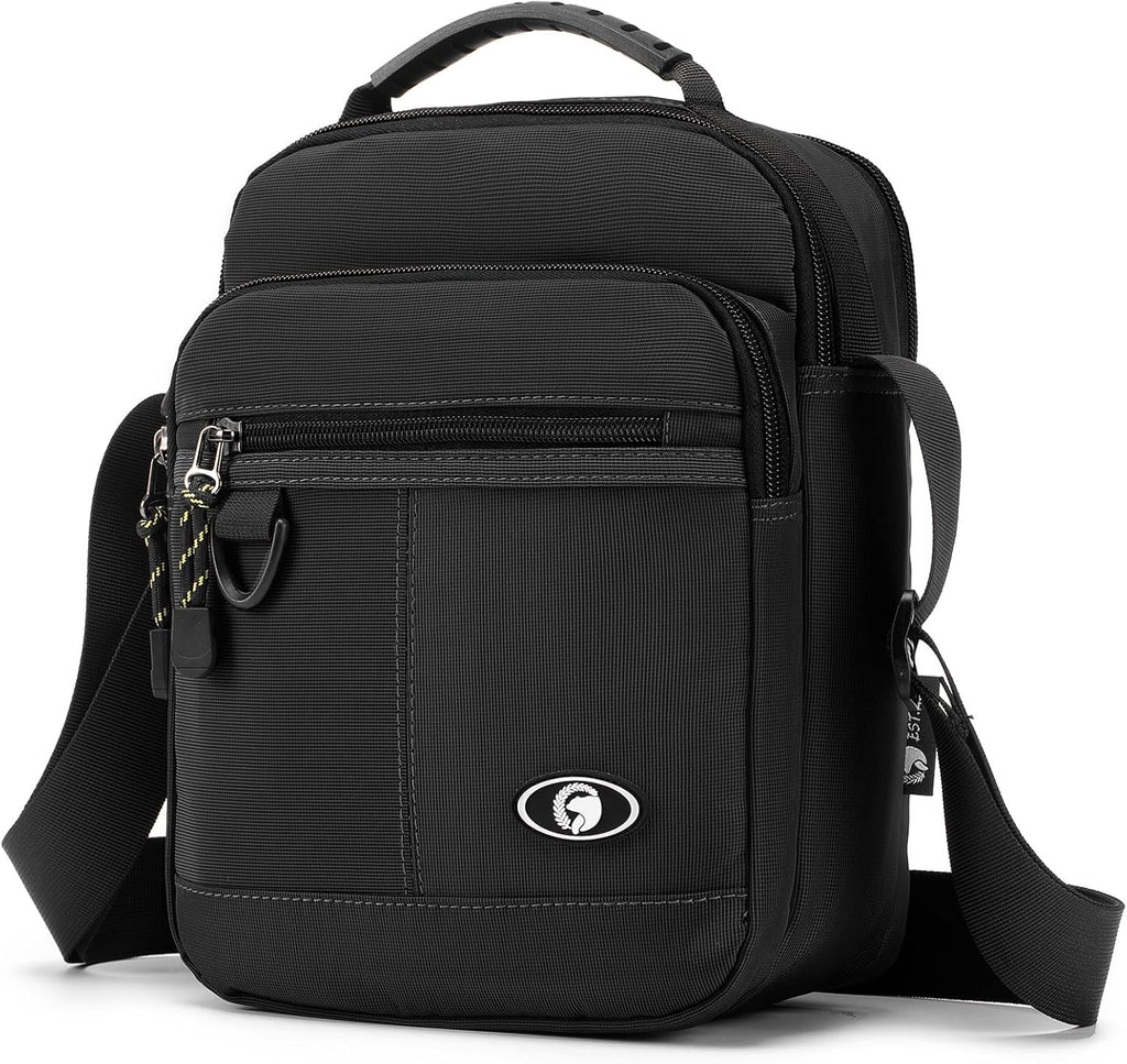 SPAHER Bolsa de tiracolo homem mala de mensageiro homem casual malas de mão nylon impermeável negócio mala cavalheiro malas homem bolsa para iPad Bolsas de couro para homens, Preto, Utilitário