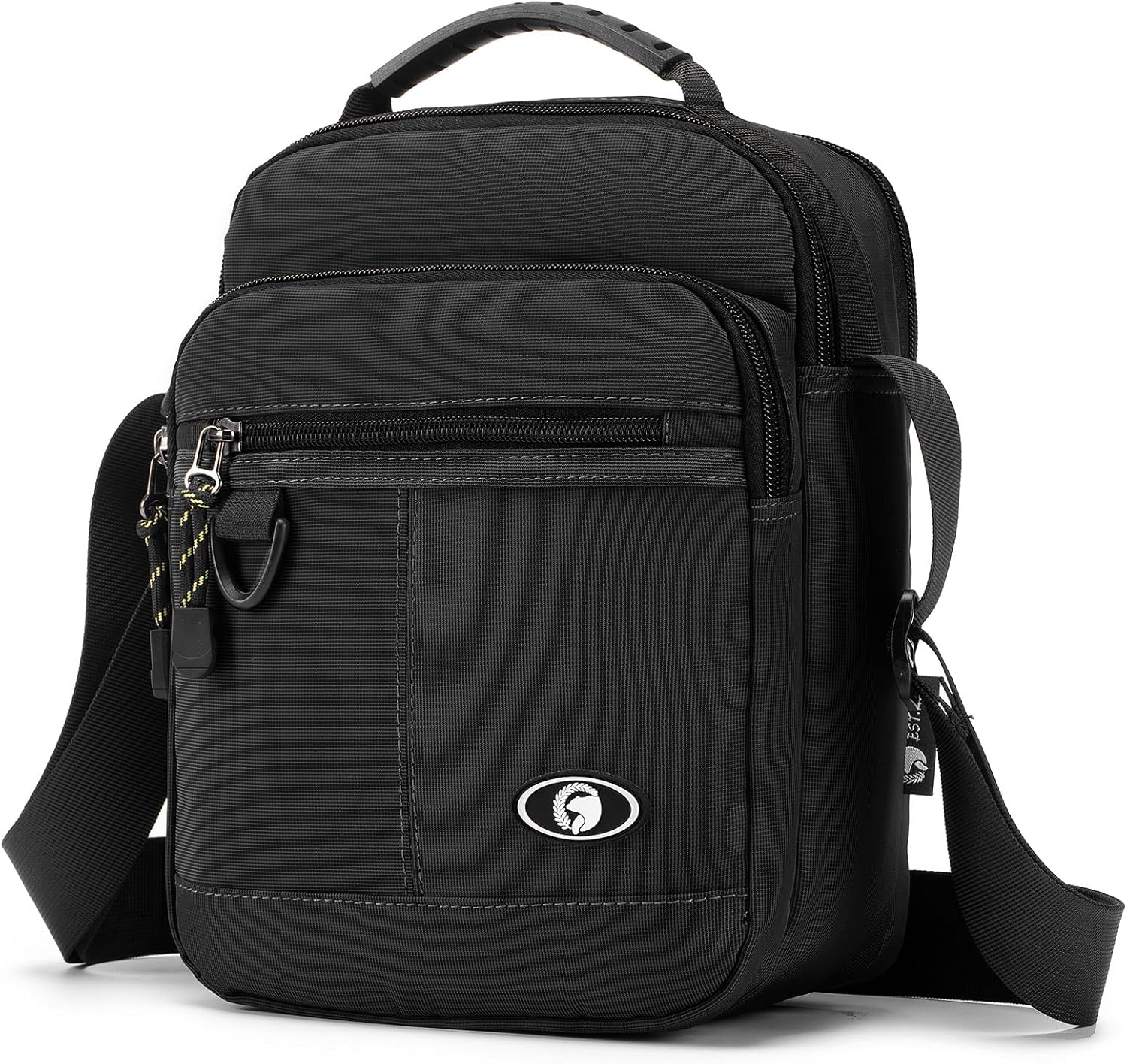 SPAHER Bolsa de tiracolo homem mala de mensageiro homem casual malas de mão nylon impermeável negócio mala cavalheiro malas homem bolsa para iPad Bolsas de couro para homens, Preto, Utilitário