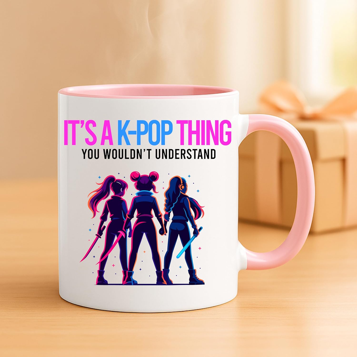 kpop Caneca de anime com texto "It's a Kpop Thing" | Ideia de presente divertida para fãs de anime | Caneca de merchandising Kpop para escritório ou escola |