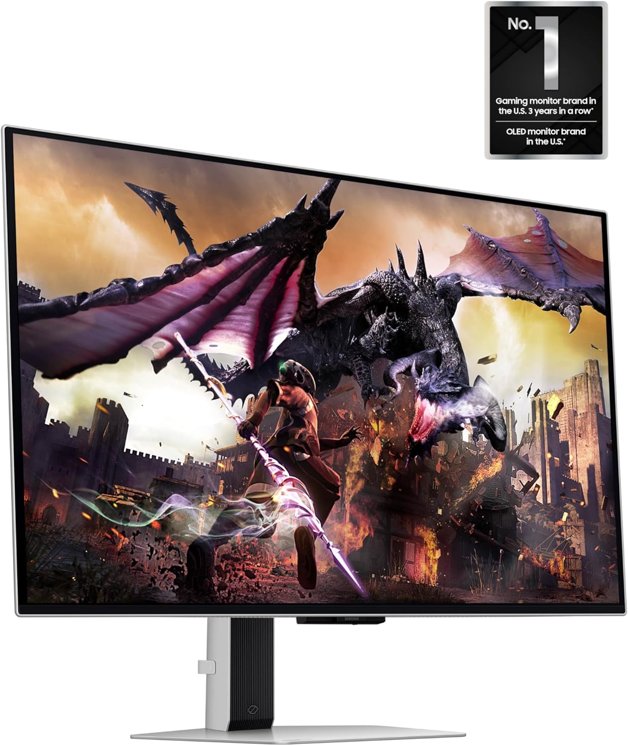 Samsung 32" Odyssey OLED G8 (G80SD) Series 4K UHD Smart Gaming Monitor w QD-OLED, 240Hz 0.03ms, G-Sync Compatible, Glare-Free Display, Sleek Metal Design, LS32DG800SNXZA, 3 Yr Warranty