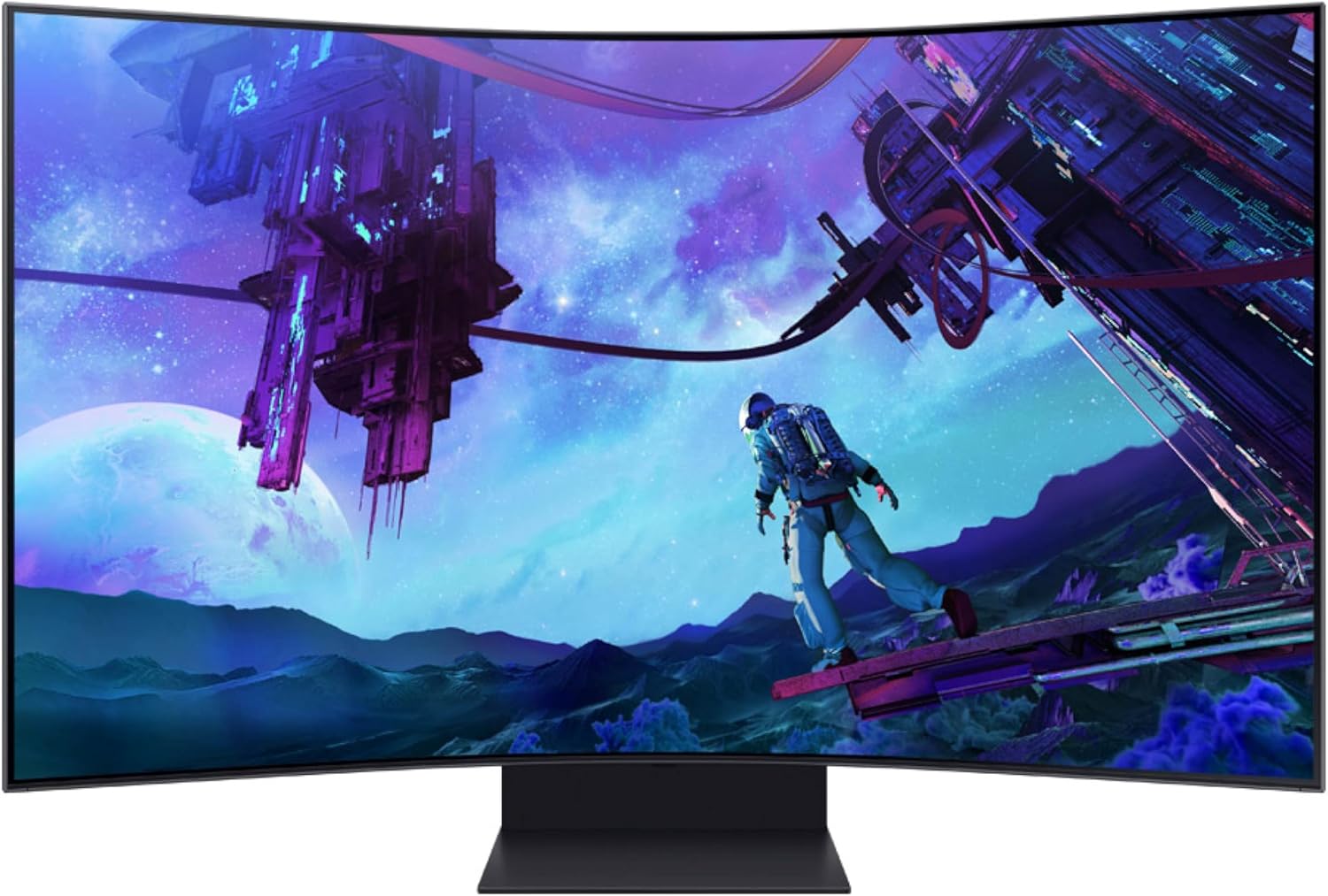 Samsung 55" Odyssey Ark 2nd Gen 4K UHD 1000R Curved Gaming Monitor, 165Hz, 1ms, 4 Input Multi View, Quantum Mini-LED, AMD FreeSync Premium Pro, HDR 10+, Height Adjustable Screen, LS55CG970NNXGO