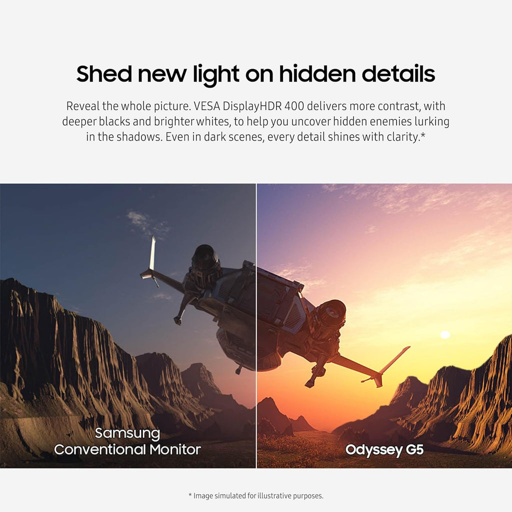 SAMSUNG 32-Inch Odyssey G50D Series QHD Fast IPS G-Sync Compatible Gaming Monitor, 1ms, VESA DisplayHDR 400, 180Hz, AMD FreeSync, Adjustable Stand, Eye Saver Mode, LS32DG502ENXZA, 2024