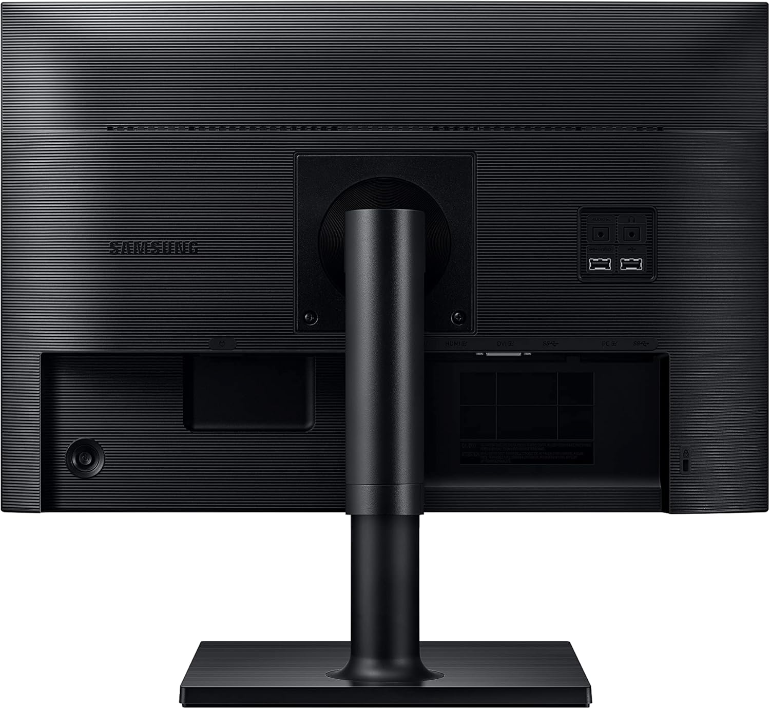 SAMSUNG FT45 Series 24-Inch WUXGA 1920 x 1200 Computer Monitor, 75Hz, IPS Panel, HDMI, DisplayPort, DVI, USB Hub, Built-in Speakers, Height Adjustable Stand, 3 Yr WRNTY (LF24T454GYNXZA),Black