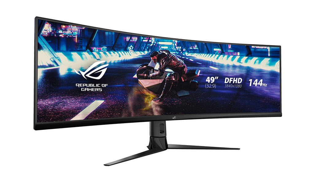 ASUS ROG Strix XG49VQ, Curved Ultra-Wide Gaming Monitor (3840 X 1080P, 144 Hz, USB 3.0 Freesync 2 HDR, Displayhdr 400, 125% sRGB, Dci-P3. 90%, Shadow Boost), 49", Black