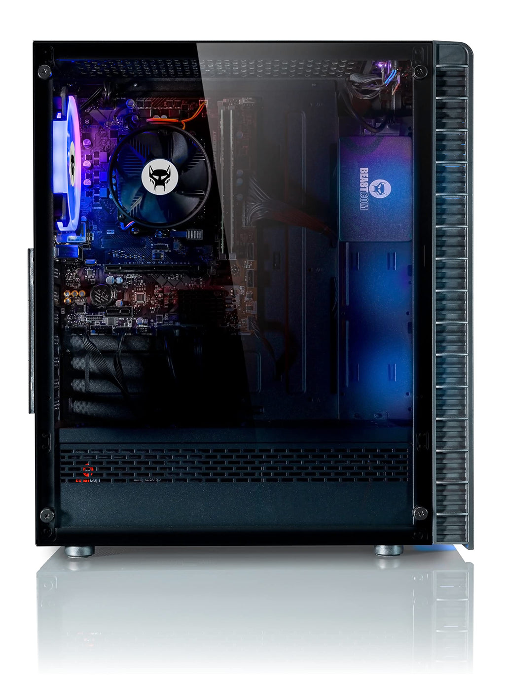 BEASTCOM® Q3 Essential Gaming, PC para jogos de 8 fios, AMD Ryzen 3 4X 4,00 GHz, gráficos 4K Vega 6 Core, 16 GB de RAM, SSD de 1 TB, HDMI, WiFi, Windows 11 Pro