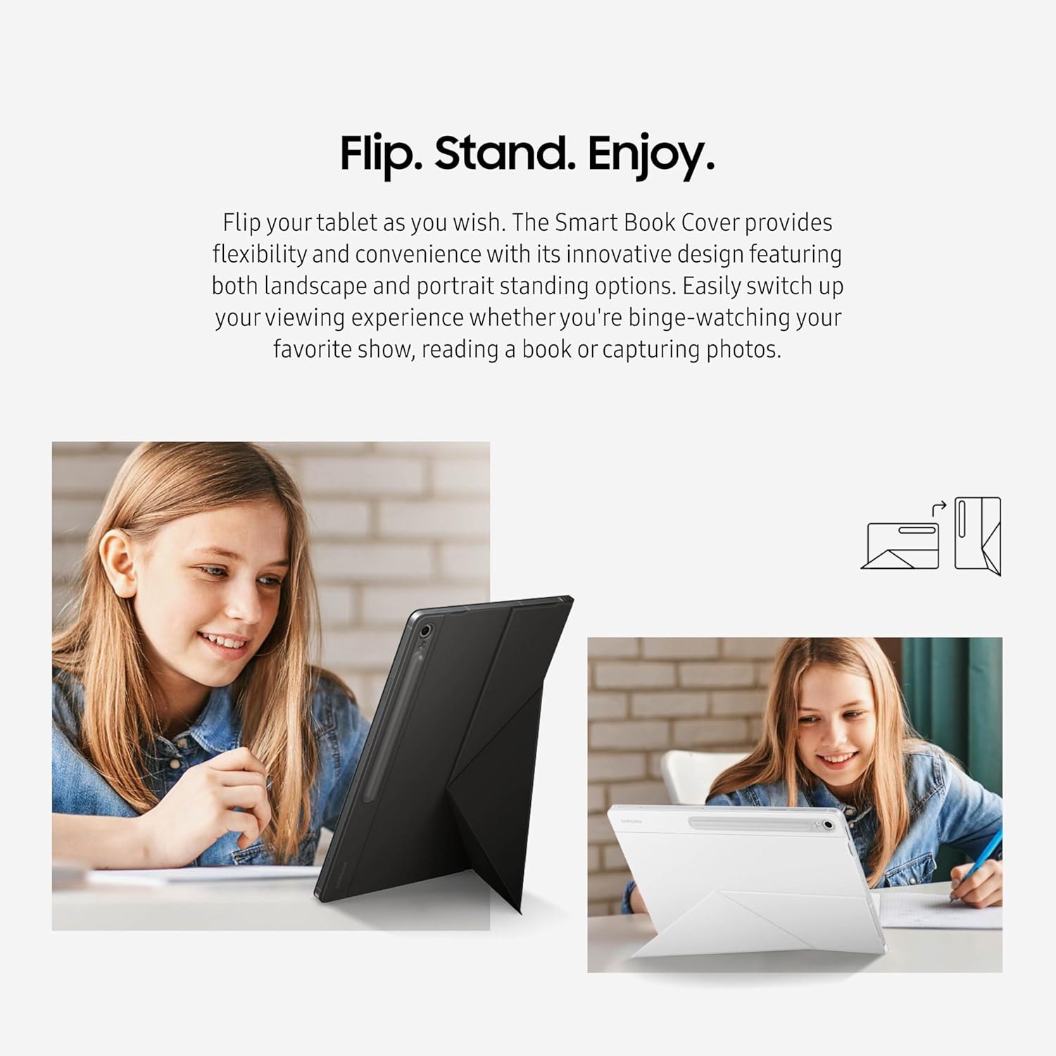 Samsung Galaxy Tab S10 FE+ Smart Book Cover for Galaxy Tab S10 FE+, Detachable Platform, PC-Like Experience, Wireless Keyboard Sharing, Blue