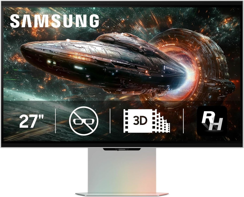 SAMSUNG 27-inch Odyssey 3D G90XF, 4K, 165Hz, Gaming Monitor, 1ms Response Time, AMD FreeSync Premium, Glasses-Free, Ergonomic Stand, LS27FG900XNXZA, 2025