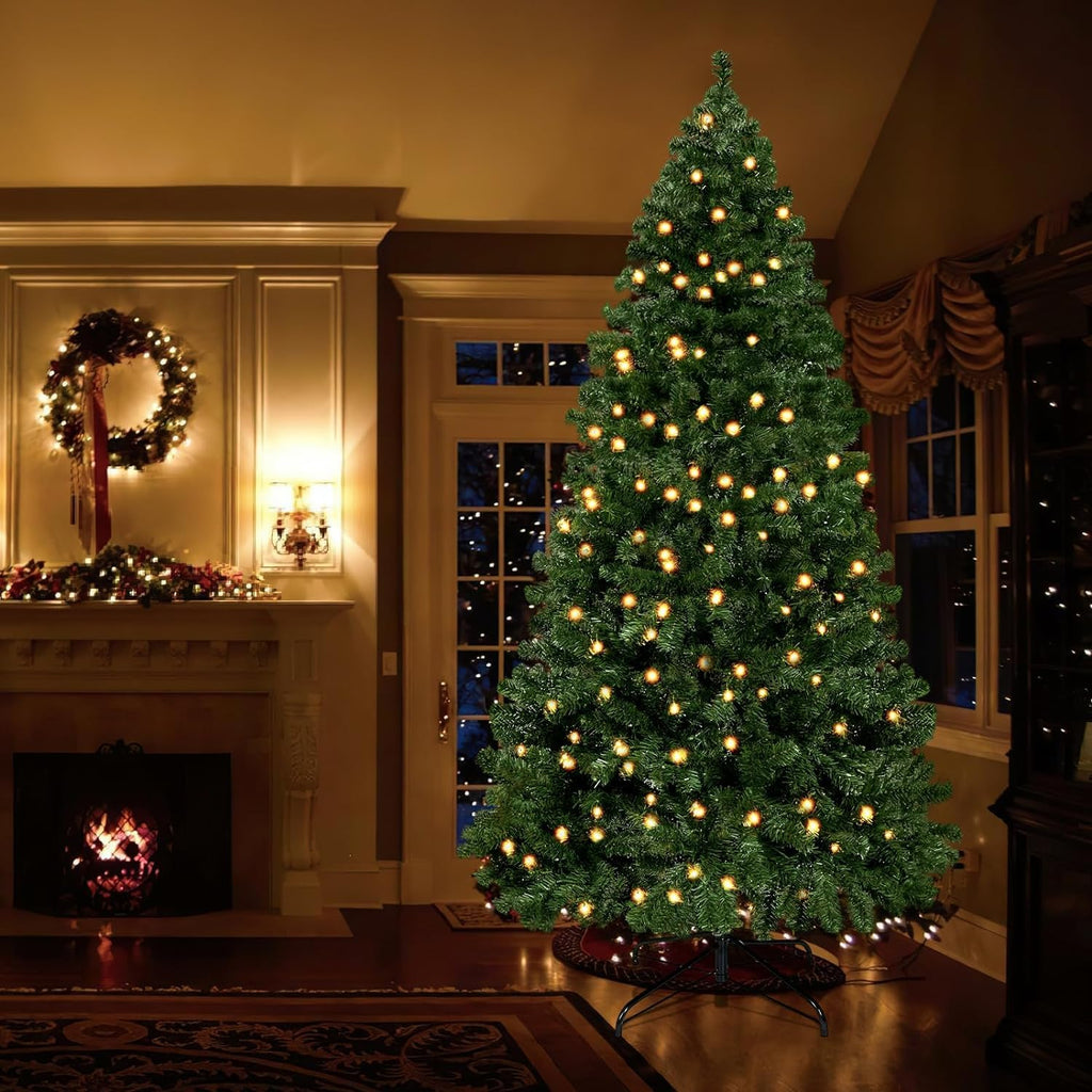 Árbol de Navidad de 180 cm - Abeto artificial robusto - Hojas, ligero y fácil de montar - Árbol de Navidad exuberante con base de metal y 800 piñones decorativos 