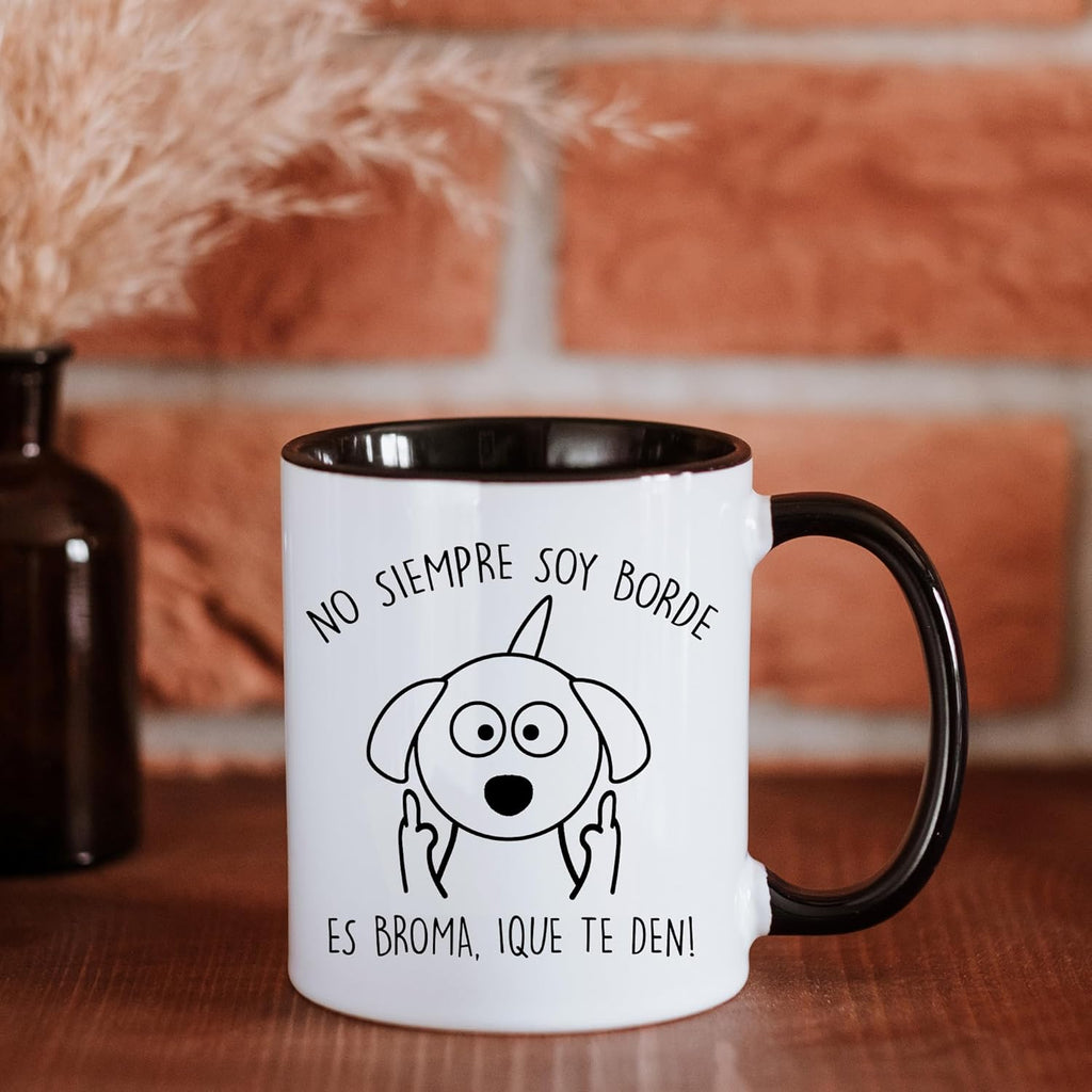 Presente colega trabalho | Caneca de café com mensagem Nem sempre sou borda | Presentes originais para homem e mulher | Presentes divertidos