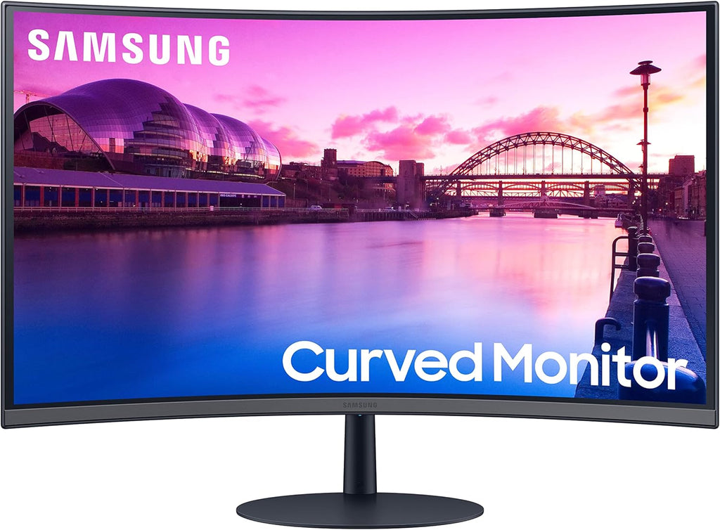 SAMSUNG 32-Inch S39C Series FHD Curved Gaming Monitor, 75Hz, AMD FreeSync, Game Mode, Advanced Eye Comfort, Frameless Display, Built in Speakers, Slim Metal Stand, LS32C392EANXGO, Black