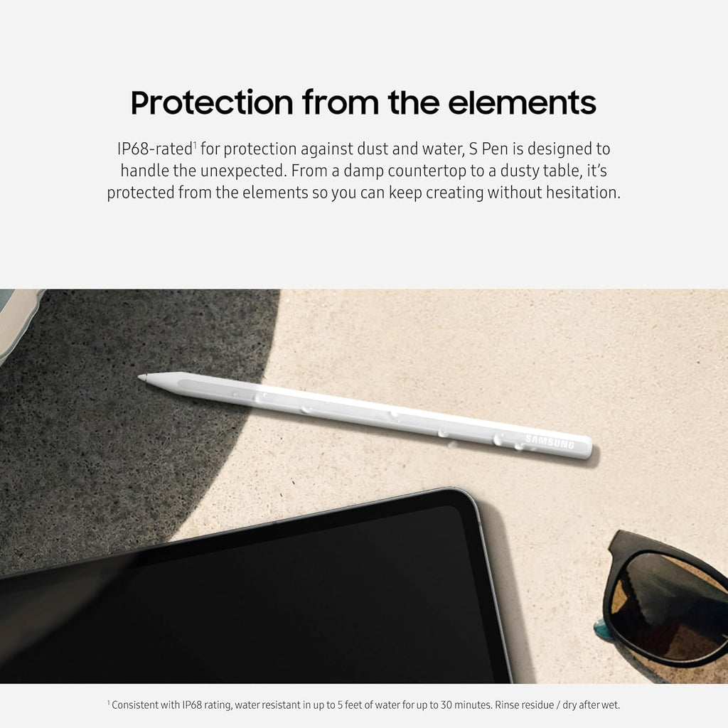 Samsung Galaxy S Pen for Tab S11/S11 Ultra, Ergonomic Design, Natural Touch, Stylish Stylus, Durable, US Version, White