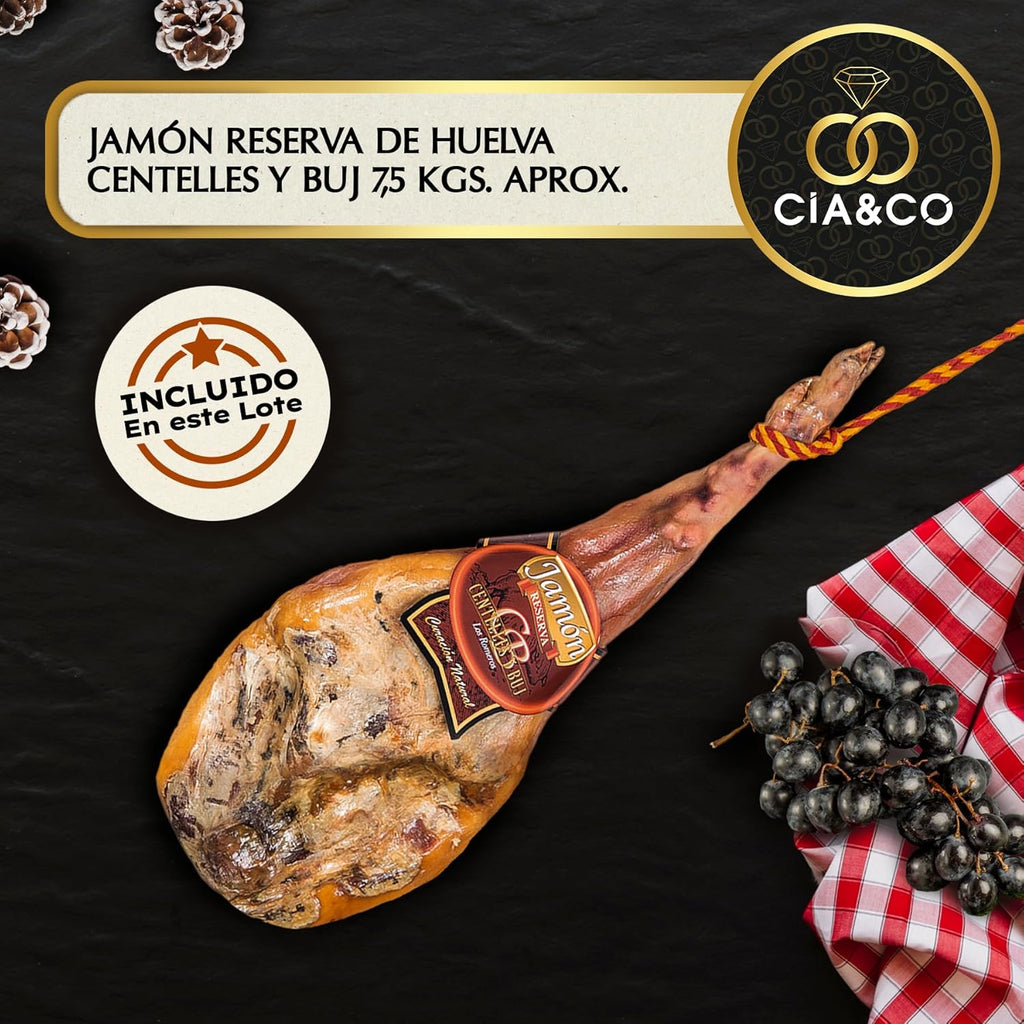 Cesta de Natal com presunto Gourmet 2025 (lote 309) · com presunto de reserva, vinho, cava pagamento, rum, doces selecionados e cartão personalizável, presente corporativo, familiar ou pessoal ideal