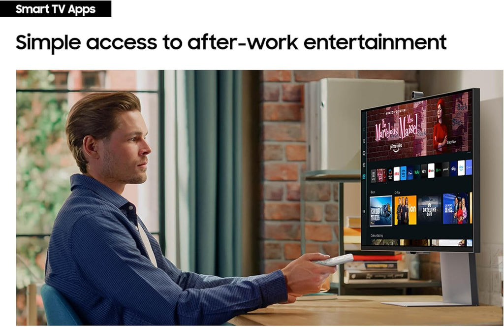 Samsung 27" ViewFinity S9 Series 5K Computer Monitor, Thunderbolt 4, DisplayPort, Matte Display, 4K Slimfit-Camera, Slim Metal Design, AirPlay, Smart-TV Apps, Gaming Hub, LS27C900PANXZA