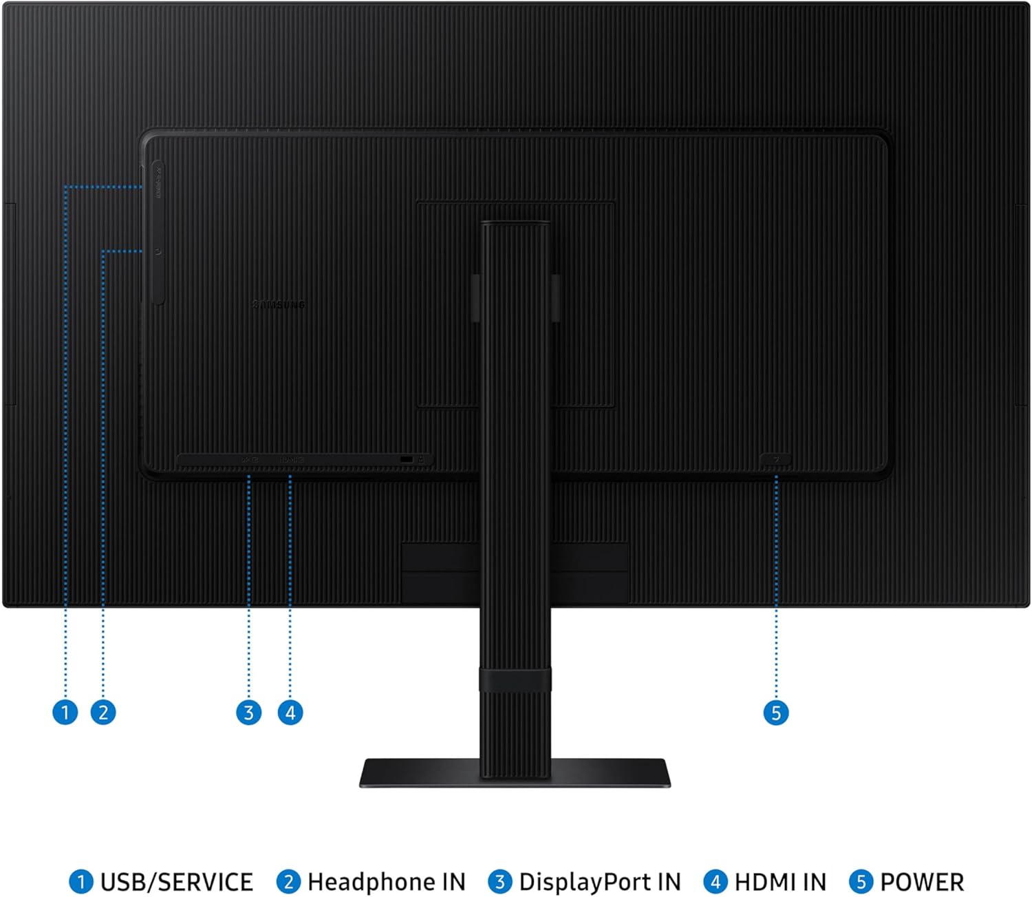 SAMSUNG 27-Inch ViewFinity S7 (S70D) Series 4K UHD High Resolution Monitor with HDR10, Multiple Ports, Easy Setup Stand, Advanced Eye Care, LS27D702EANXGO, 2024