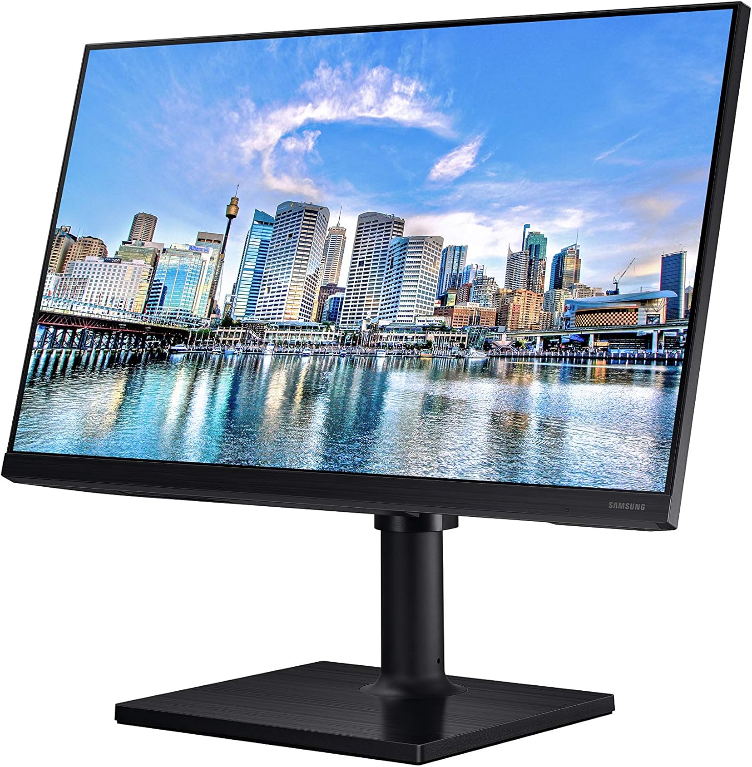 SAMSUNG FT45 Series 27-Inch FHD 1080p Computer Monitor, 75Hz, IPS Panel, HDMI, USB Hub, Height Adjustable Stand, 3 Yr WRNTY (LF27T450FQNXGO),Black