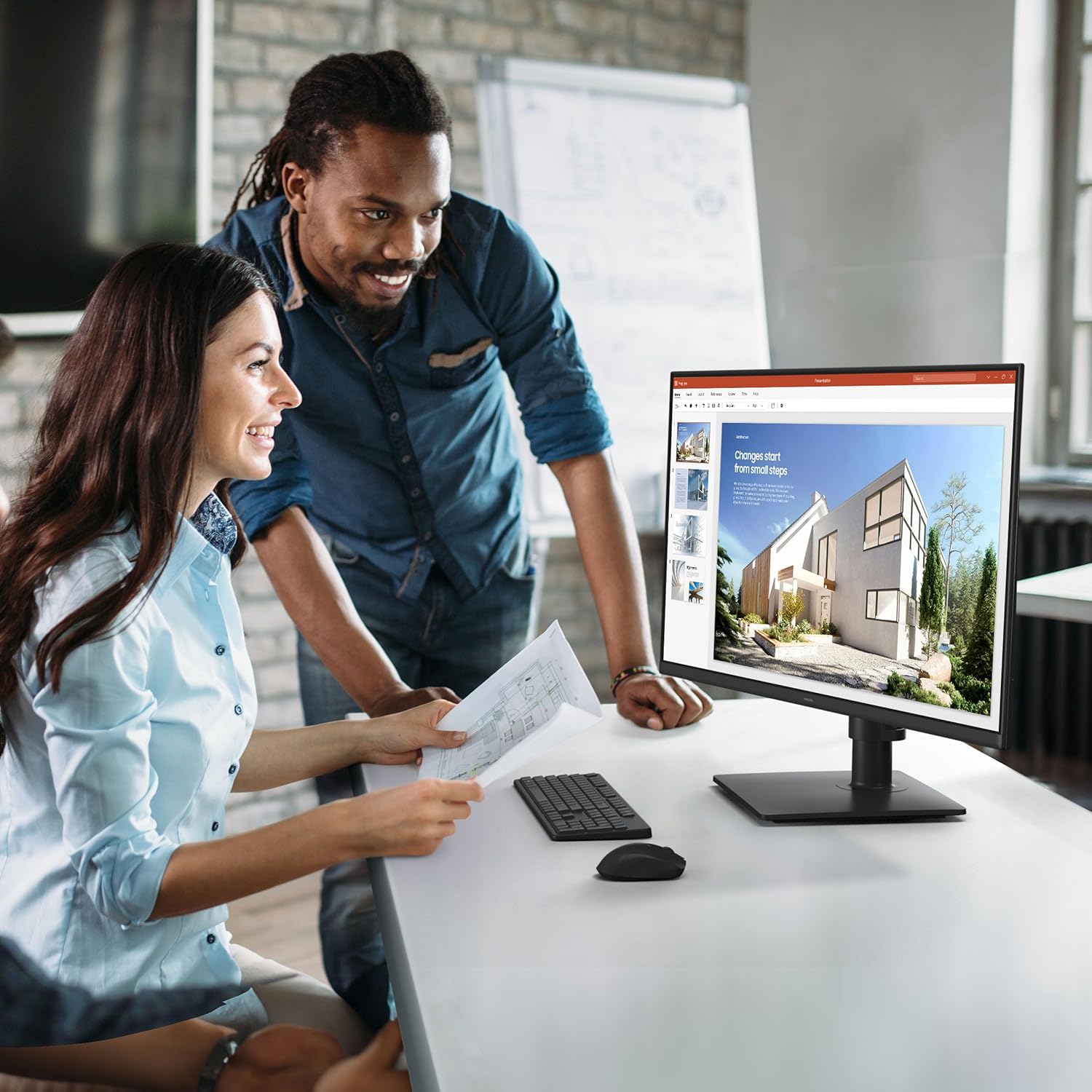 Samsung 22” (S40GD) Borderless Business Monitor with IPS Panel, 100Hz Refresh Rate, Eye Saver Mode, Ergonomic Design, Game Picture Mode, LS22D402GANXGO