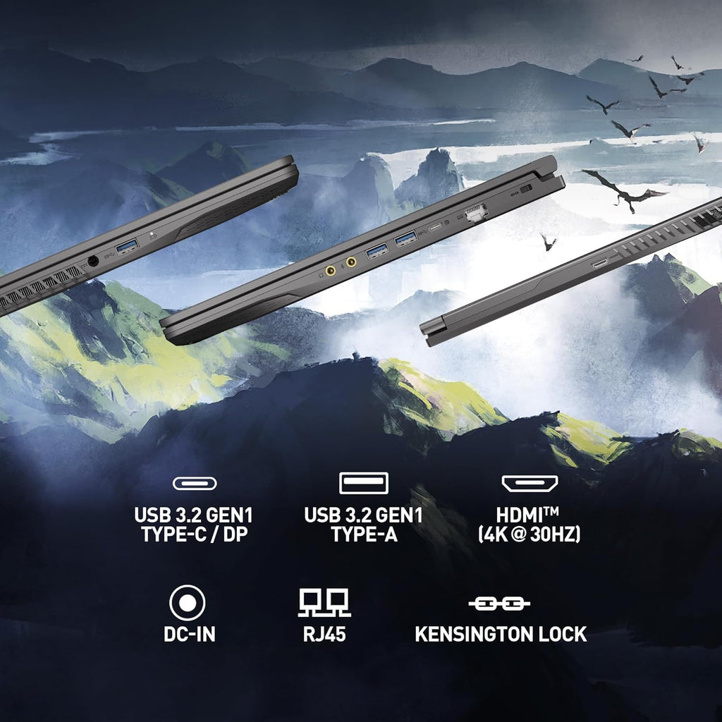 MSI Thin 15 15.6” 144Hz FHD Gaming Laptop: Intel Core i7-13620H, NVIDIA Geforce RTX 4050, 16GB DDR4, 512GB NVMe SSD, WiFi 6E, Win 11: Black B13VE-2678US