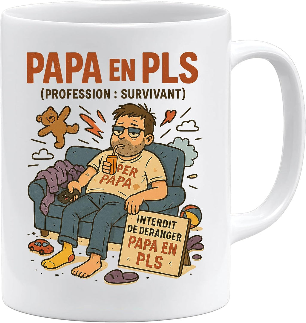 Jungle Mug | Caneca divertida para pai com texto em alemão para homens | presente para o dia do pai | caneca de café para Super Papa Couchheld | Caneca divertida para pais com humor