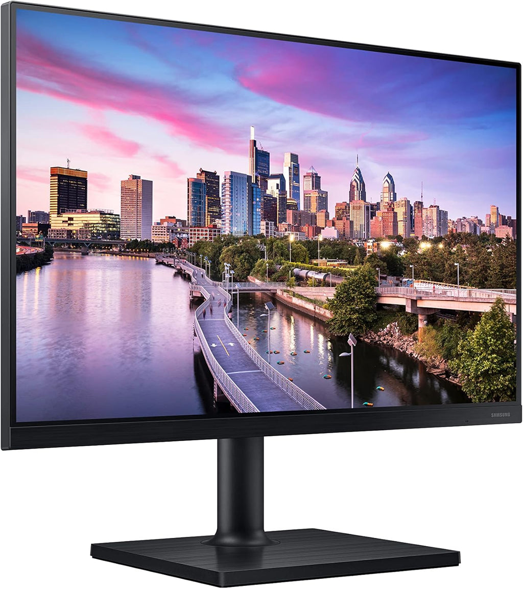SAMSUNG FT45 Series 24-Inch WUXGA 1920 x 1200 Computer Monitor, 75Hz, IPS Panel, HDMI, DisplayPort, DVI, USB Hub, Built-in Speakers, Height Adjustable Stand, 3 Yr WRNTY (LF24T454GYNXZA),Black