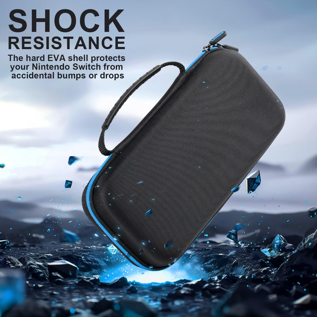 Lmcpa Funda para Consola Nintendo Switch 2 2025, Bolsa de Viaje con 20 Cartuchos de Juego, Estuche Rígido Portátil Protector para Consola 2025 Nintendo Switch 2 Accesorios,