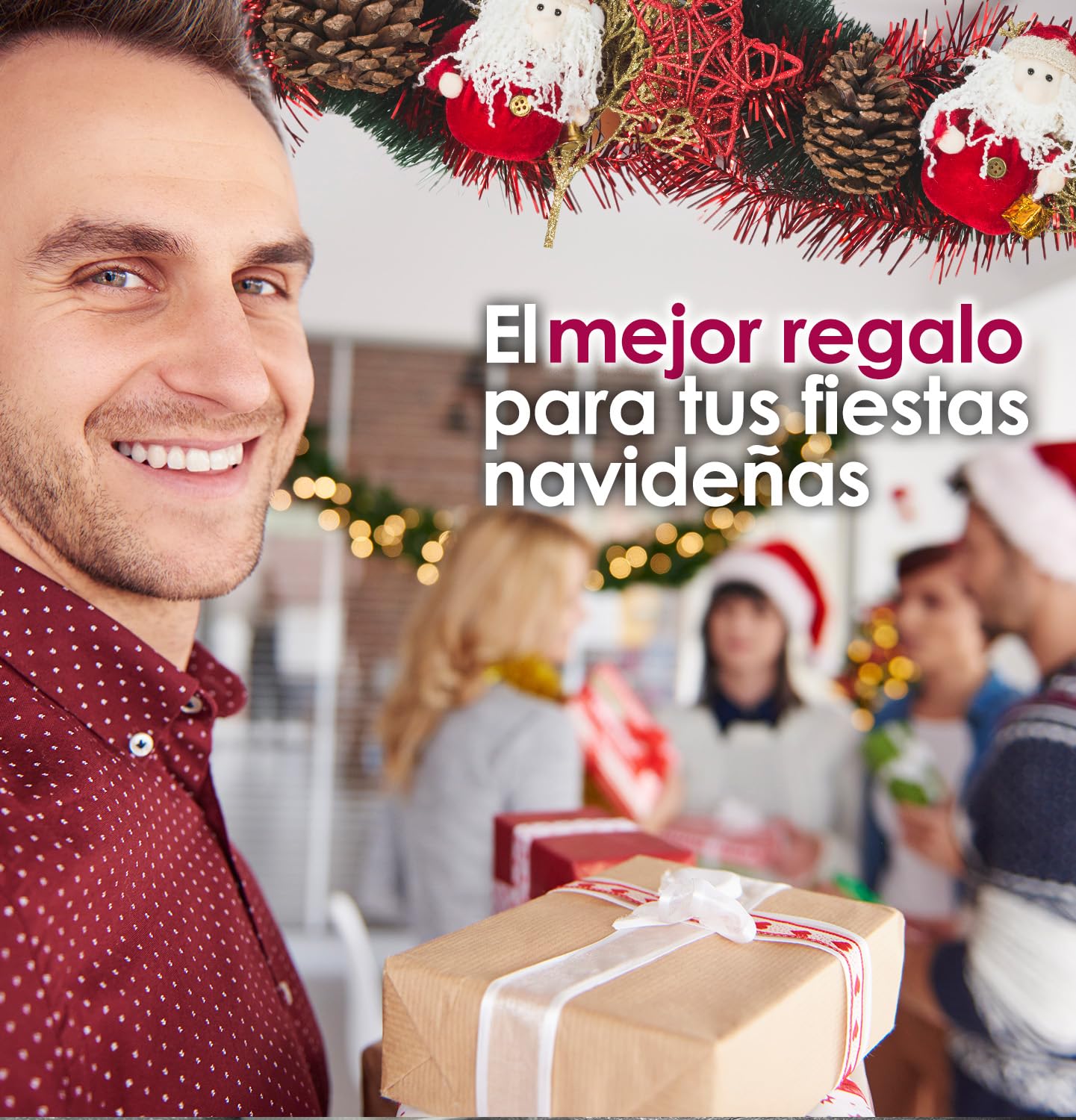 Cesto Gourmet para oferecer M | Perfeita como presente cesta de Natal para empresas, presunto ibérico de isca vinho tempranillo creme de morcela e creme de sobretudo par par PX pack polvones e balões