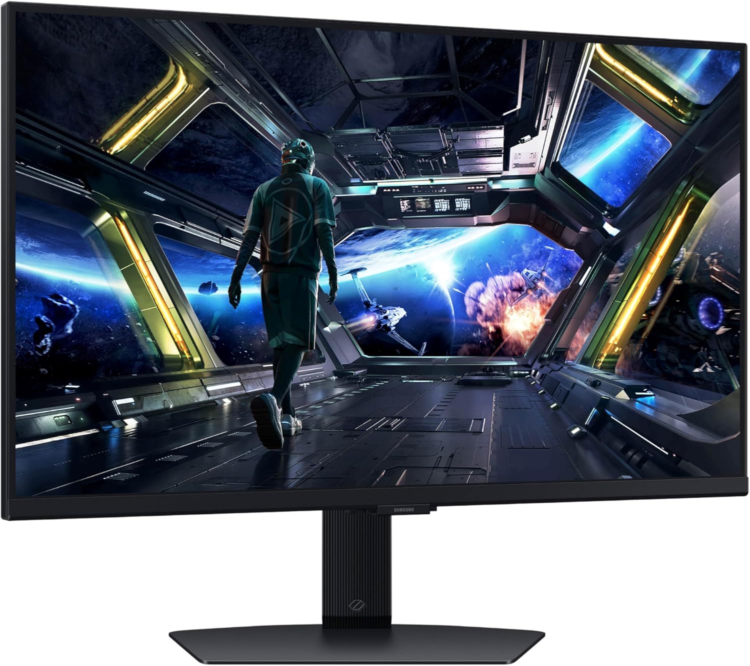Samsung 27” Odyssey G7 (G70D) 4K UHD IPS 144Hz 1ms(GtG) Smart Gaming Monitor, G-Sync Compatible, AMD Freesync Premium, Vivid Colors, Adjustable Stand, Black Equalizer, LS27DG702ENXZA
