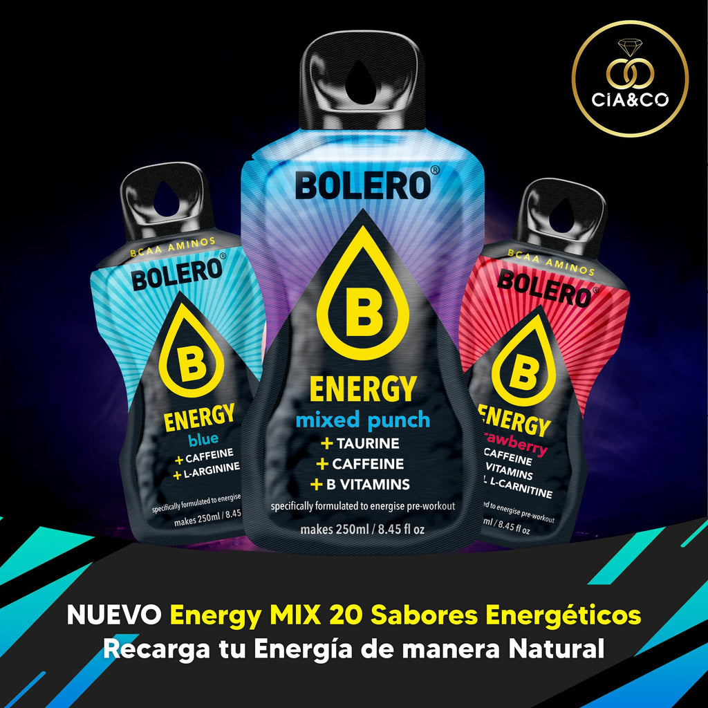 57 x Bolero Drinks MIX VARIETY FLAVORS (57x9 grs) - Healthy and Natural Hydration - Water Alternative with Vitamin C and Stevia Extract + 50 Healthy Nuggets Cia&Co