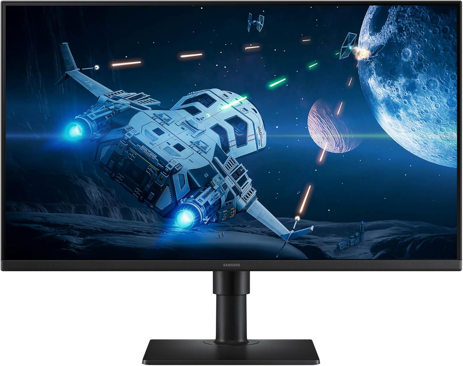 Samsung 27” (S40GD) Borderless Business Monitor with IPS Panel, 100Hz Refresh Rate, Eye Saver Mode, Ergonomic Design, Game Picture Mode, LS27D408GANXGO
