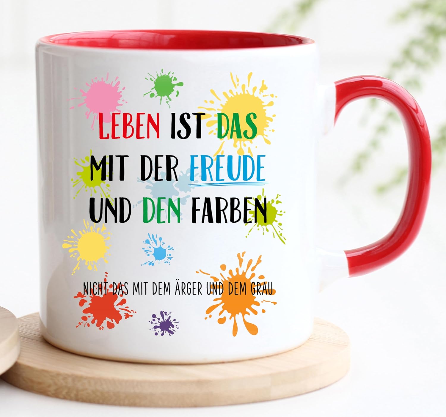 Jungle Mug Caneca com ditado, a vida é a alegria, presente, amigo, namorada, caneca grande, presentes para avó, presente preguiçoso, caneca divertida