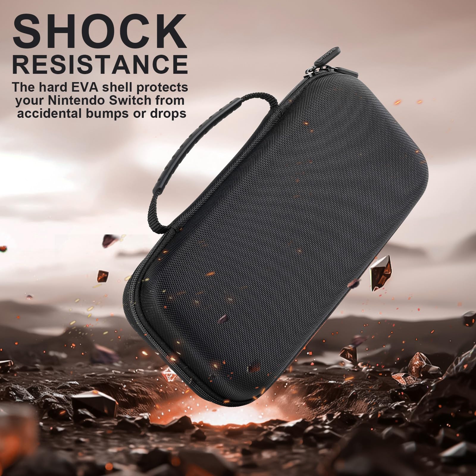 Lmcpa Funda para Consola Nintendo Switch 2 2025, Bolsa de Viaje con 20 Cartuchos de Juego, Estuche Rígido Portátil Protector para Consola 2025 Nintendo Switch 2 Accesorios,